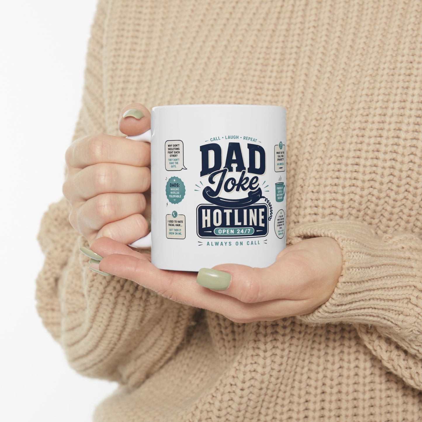 Funny Hotline Dad Jokes Mug — Father’s Day Gift
