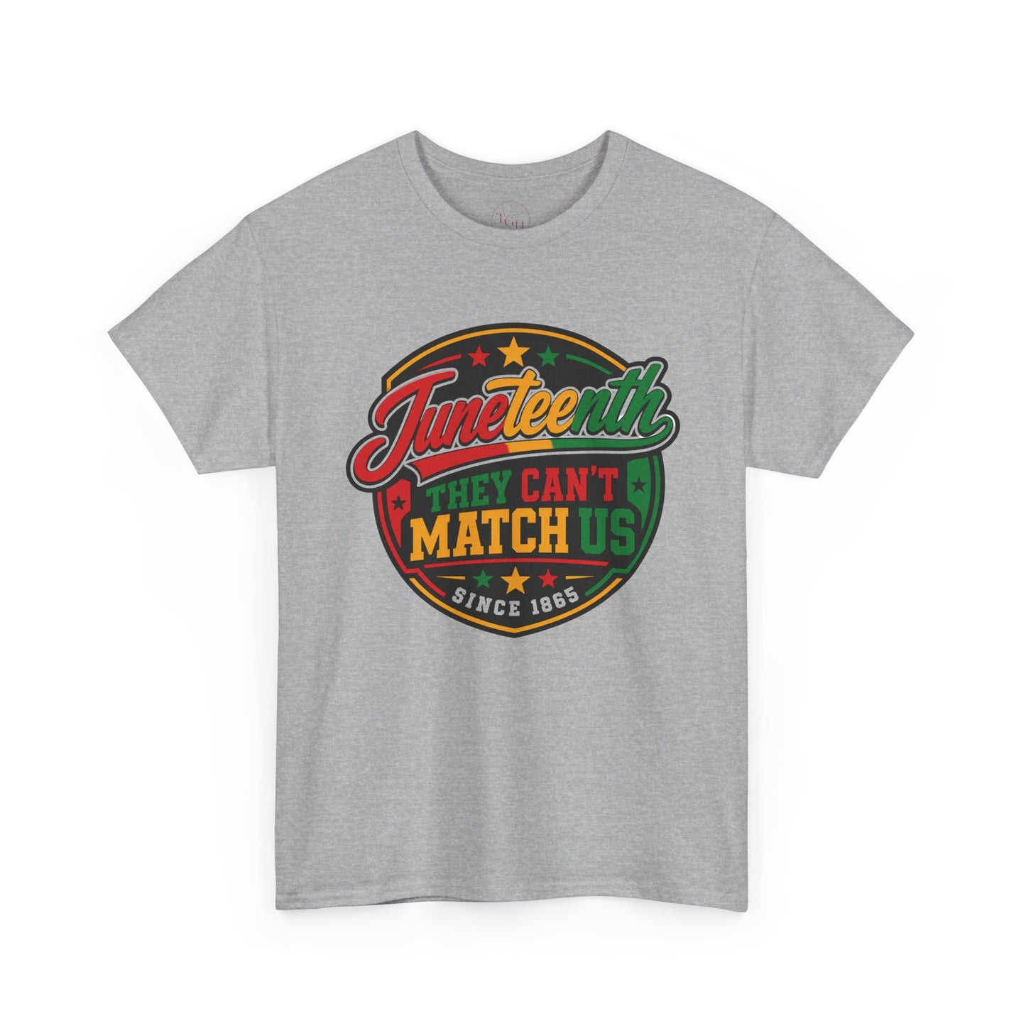 "They Can't Match Us" Retro Badge T-Shirt (Since 1865) - Juneteenth Tee Gift