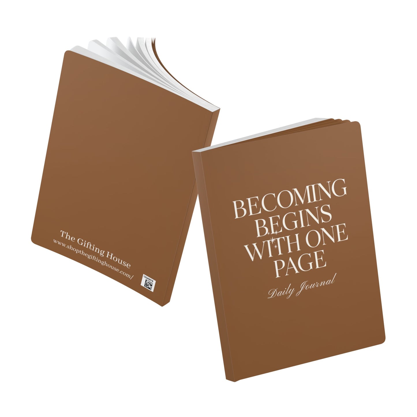 Becoming Begins with One Page Daily Journal - Brown