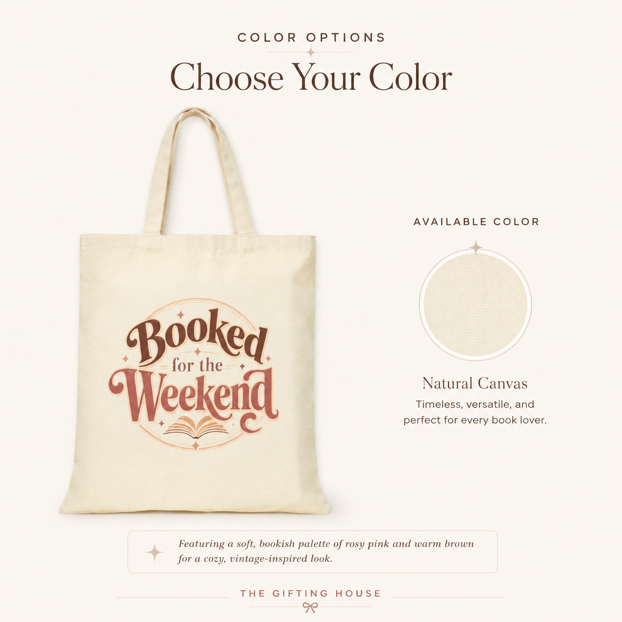 Booked for the Weekend Cotton Tote - Book Lover Gift
