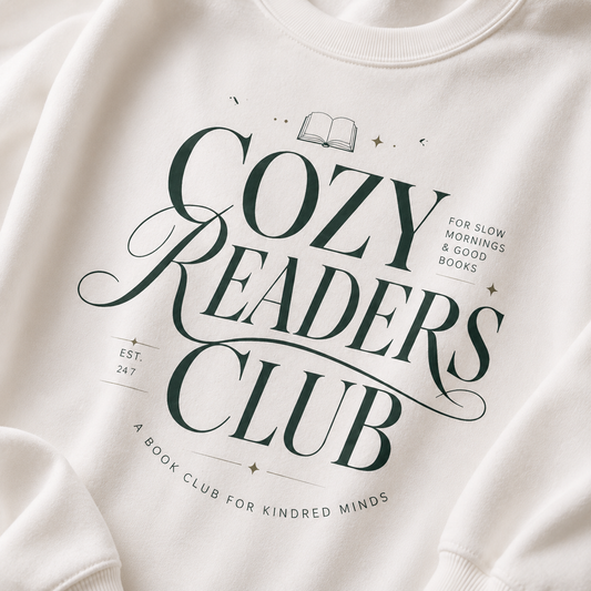 Cozy Readers Club Sweatshirt - Book Lover Crewneck