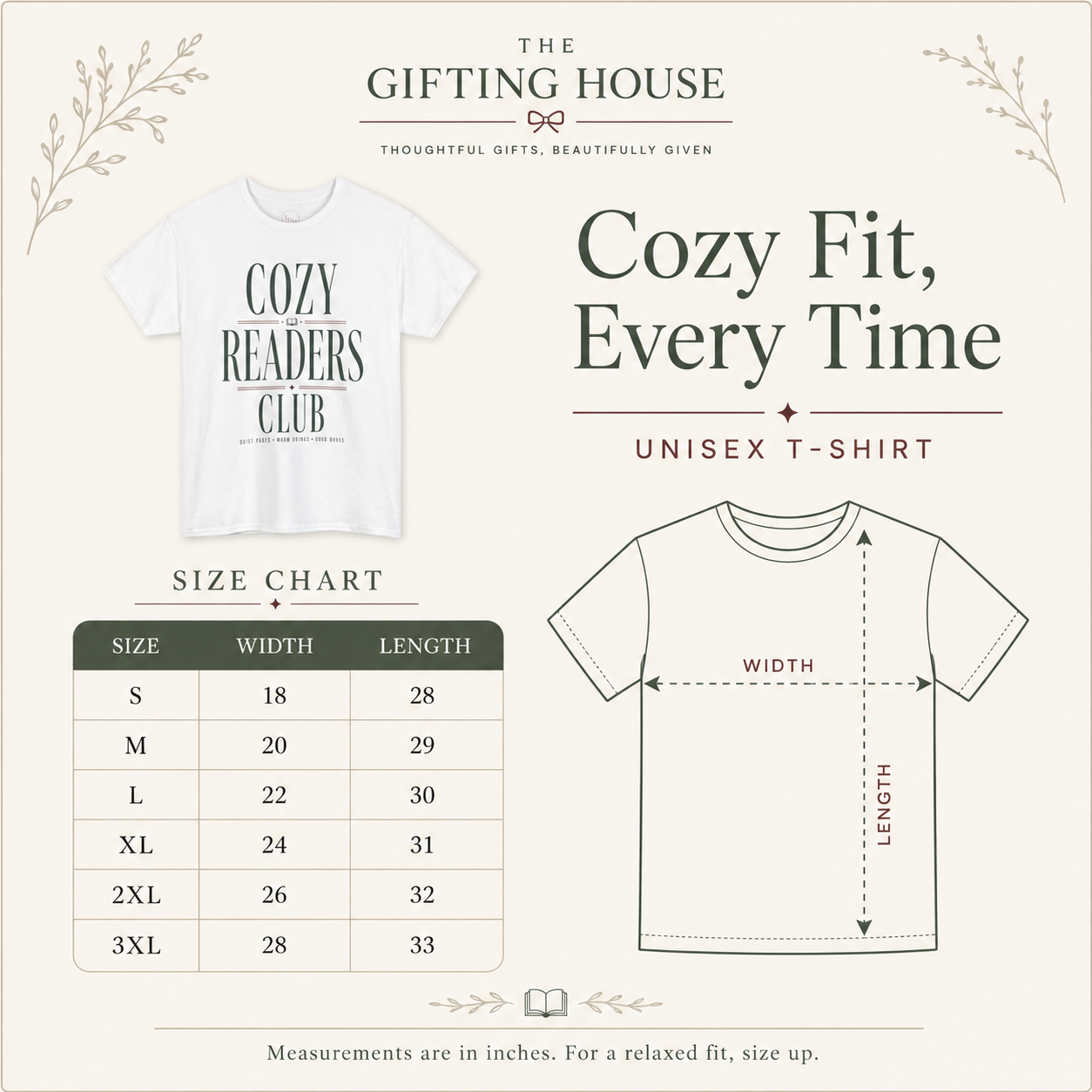 Cozy Readers Club T-Shirt - Feminine Literary Tee