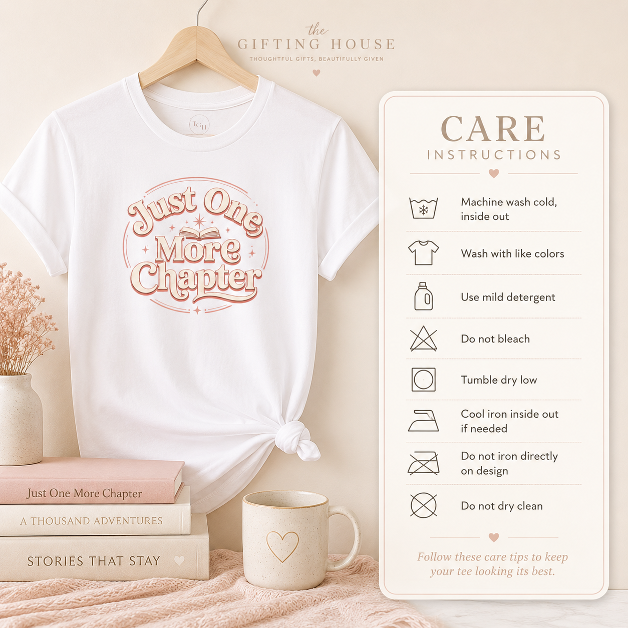 Just One More Chapter T-Shirt — Cozy Book Lover Tee Gift