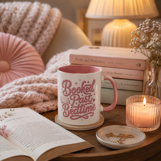 Booked Past Bedtime Coffee Mug 11oz — Book Lover Gift