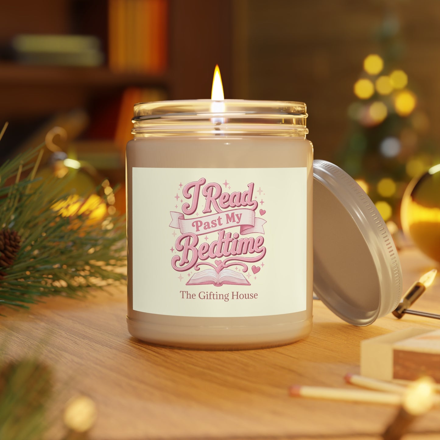 "I Read Past My Bedtime" Soy Candle 9oz — Book Lover Gift