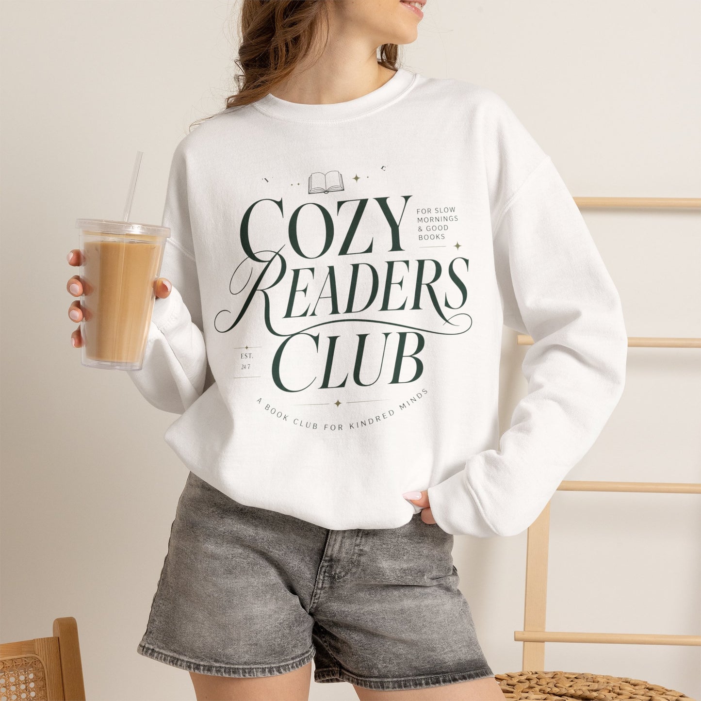 Cozy Readers Club Sweatshirt - Book Lover Crewneck