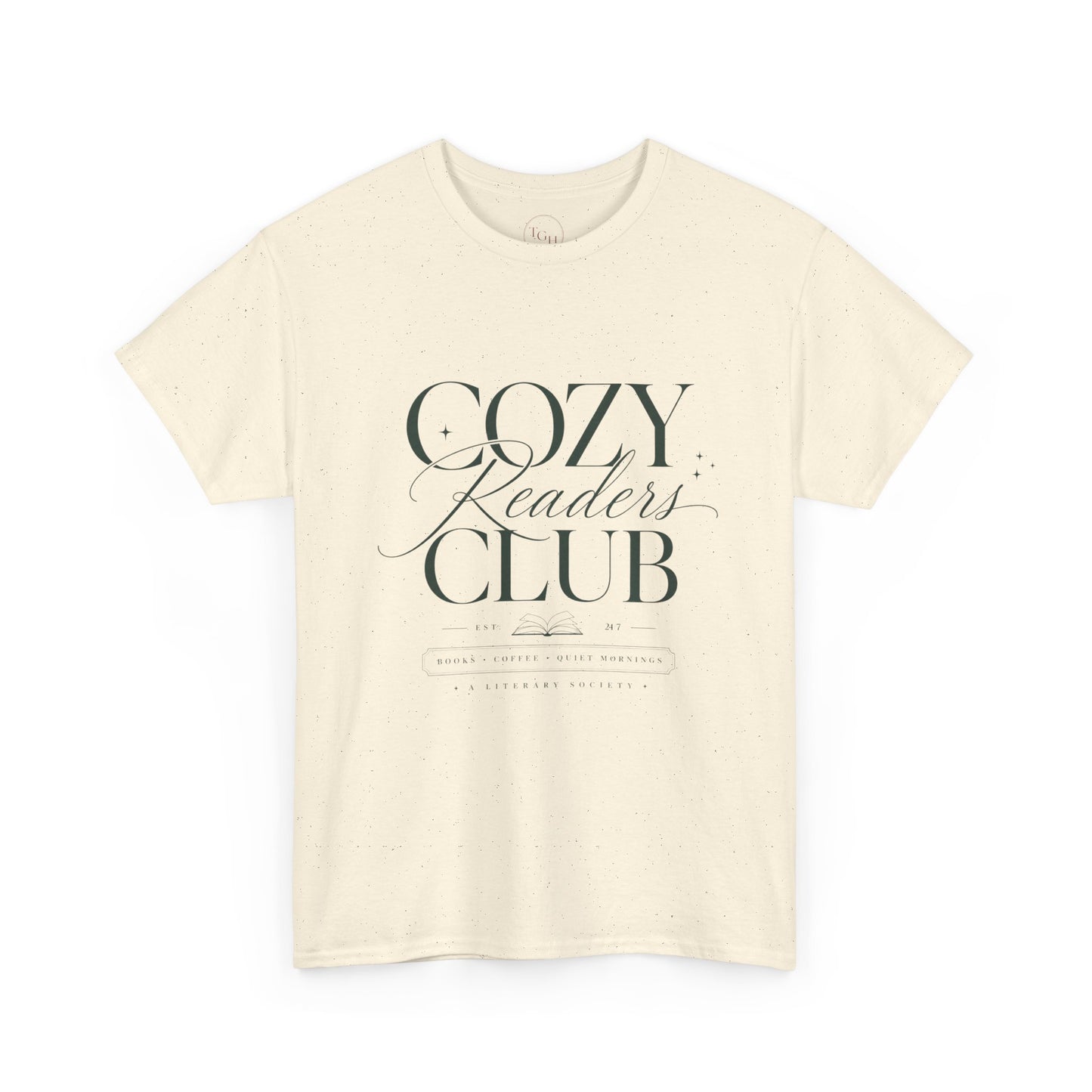 Cozy Readers Club T-Shirt - Elegant Book Lover Tee
