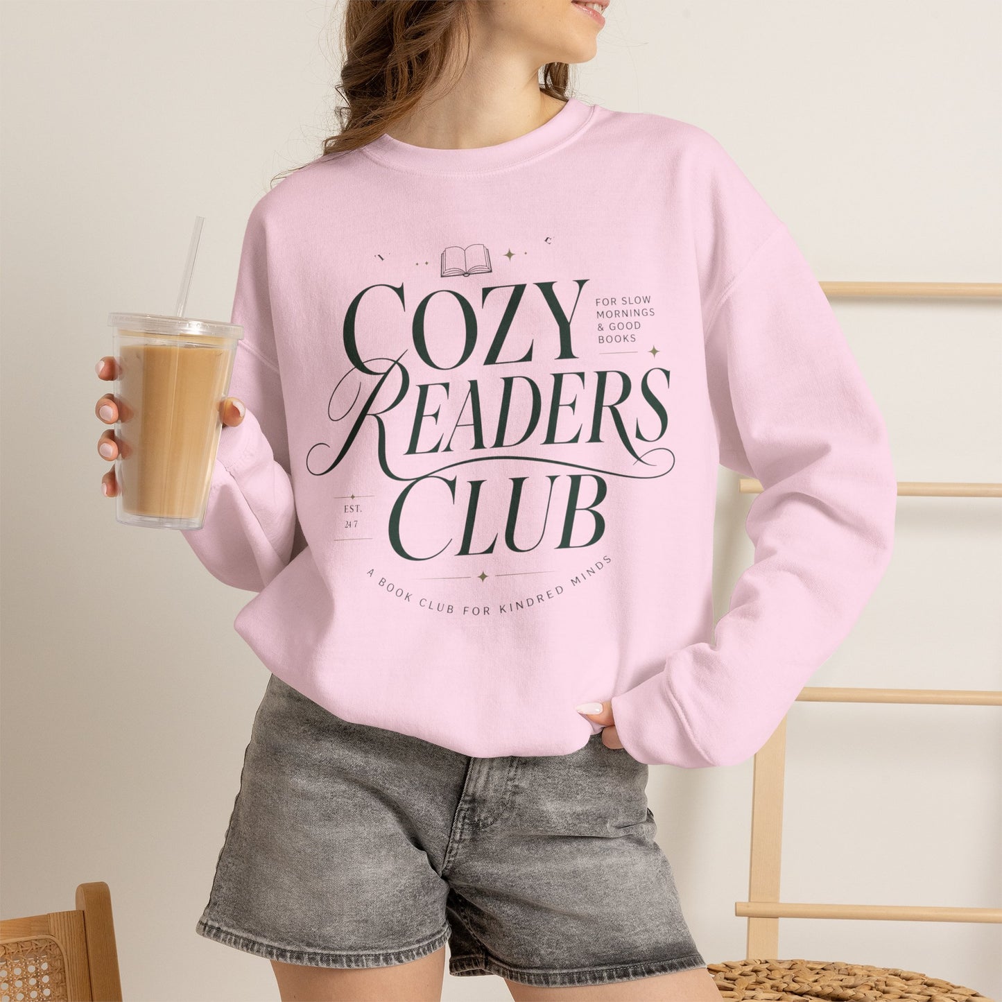 Cozy Readers Club Sweatshirt - Book Lover Crewneck
