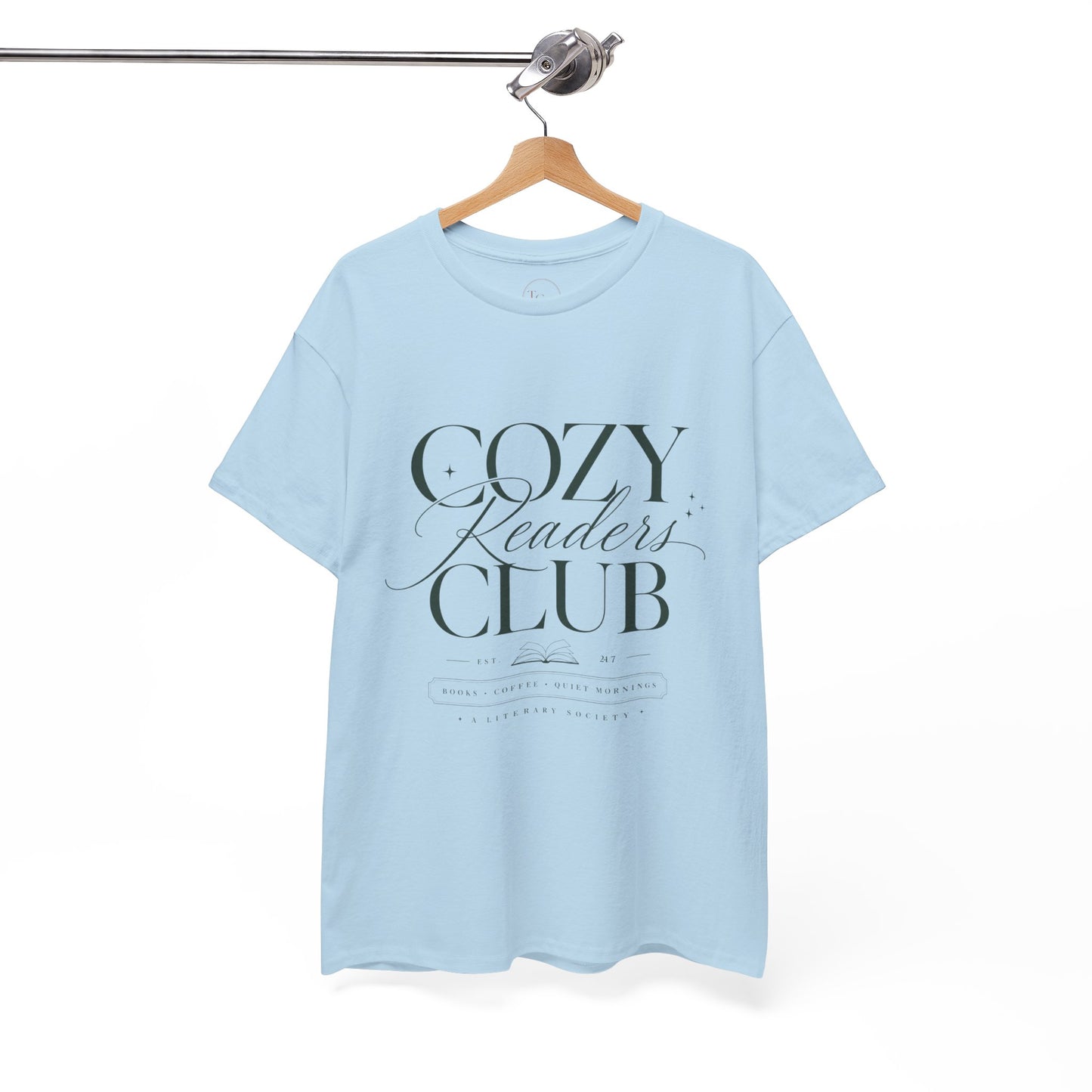 Cozy Readers Club T-Shirt - Elegant Book Lover Tee