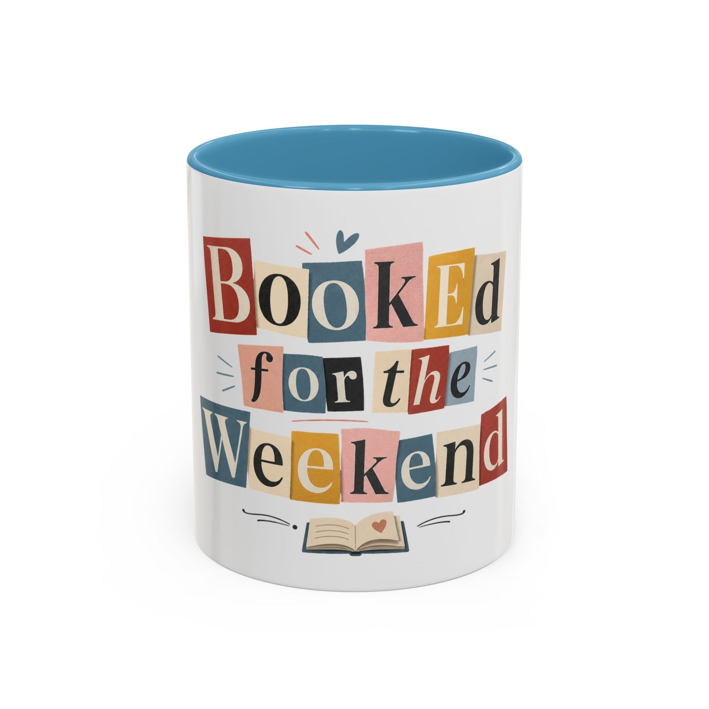 Booked for the Weekend Accent Coffee Mug - Cute Book Lover Cup