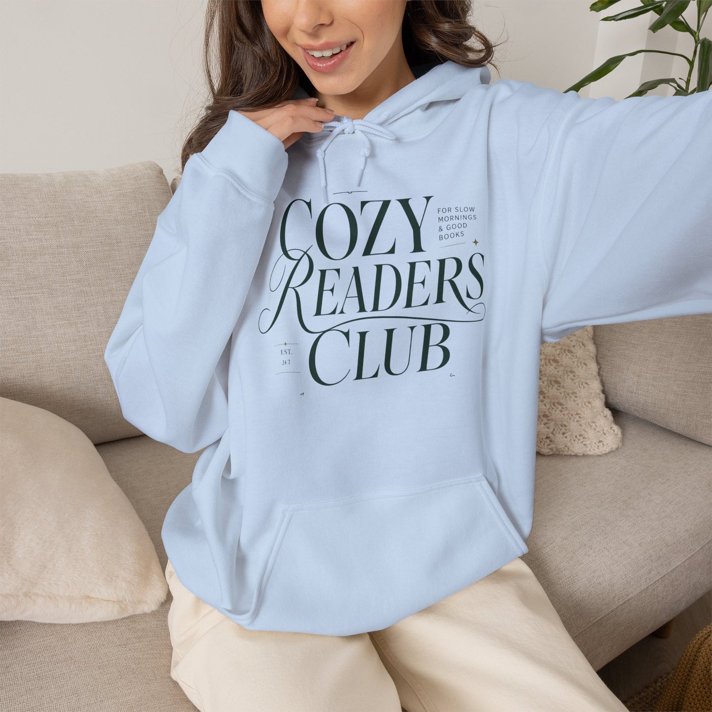 Cozy Readers Club Hoodie - Pullover for Book Lovers