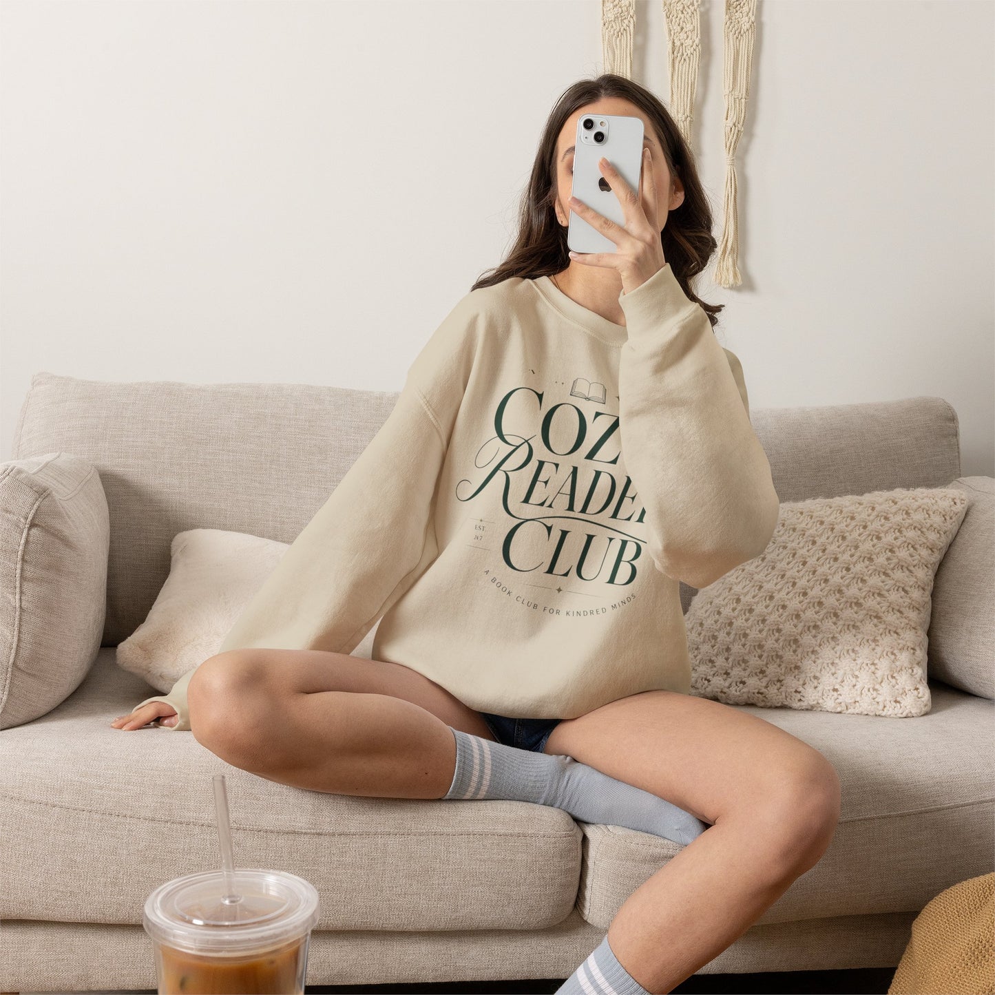 Cozy Readers Club Sweatshirt - Book Lover Crewneck