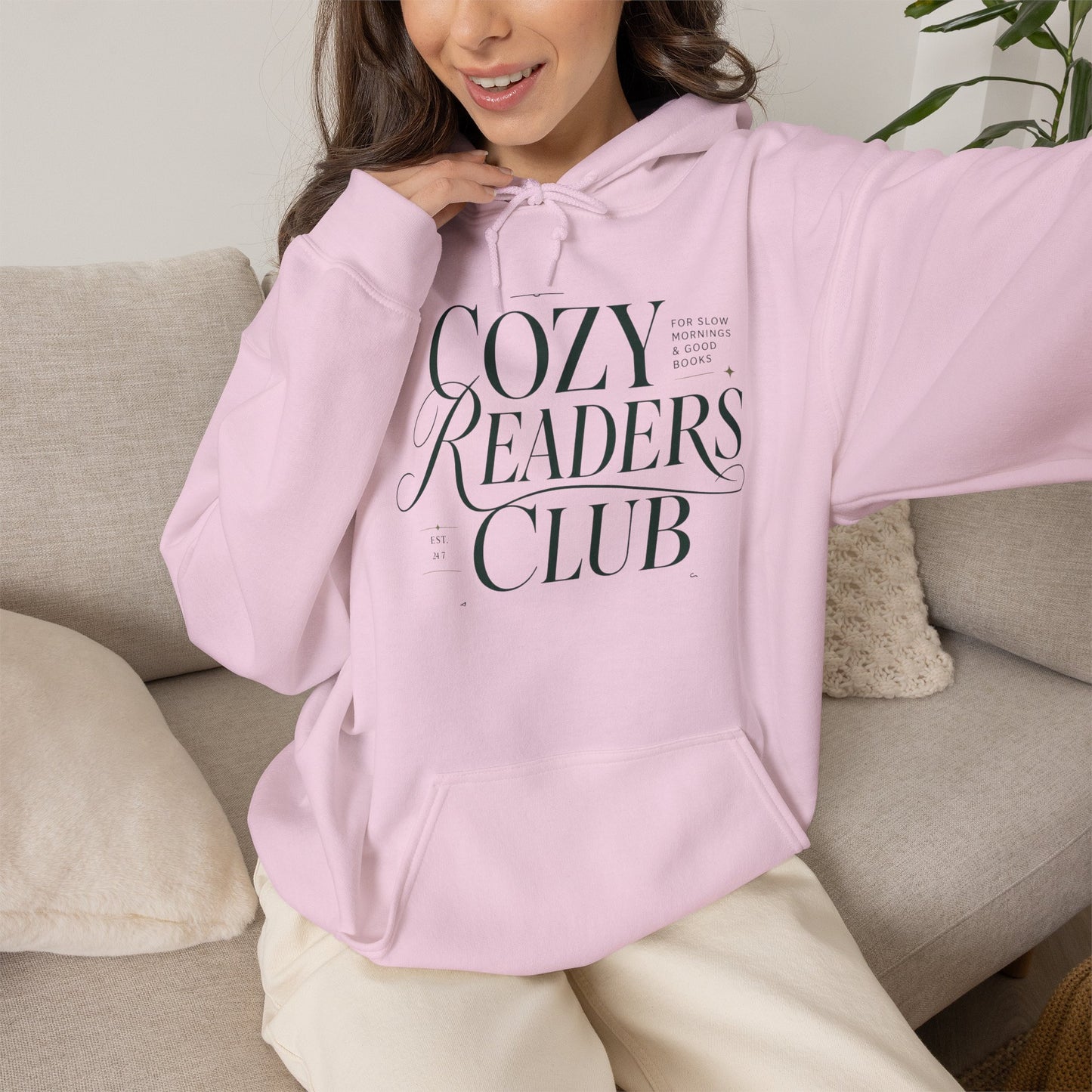 Cozy Readers Club Hoodie - Pullover for Book Lovers