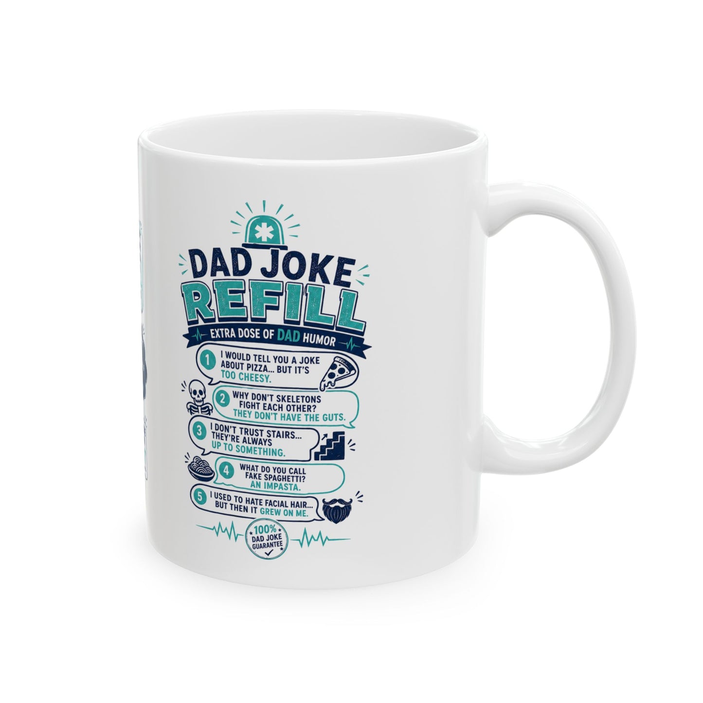 Funny Emergency Dad Jokes Coffee Cup (11oz)— Father Day Gift