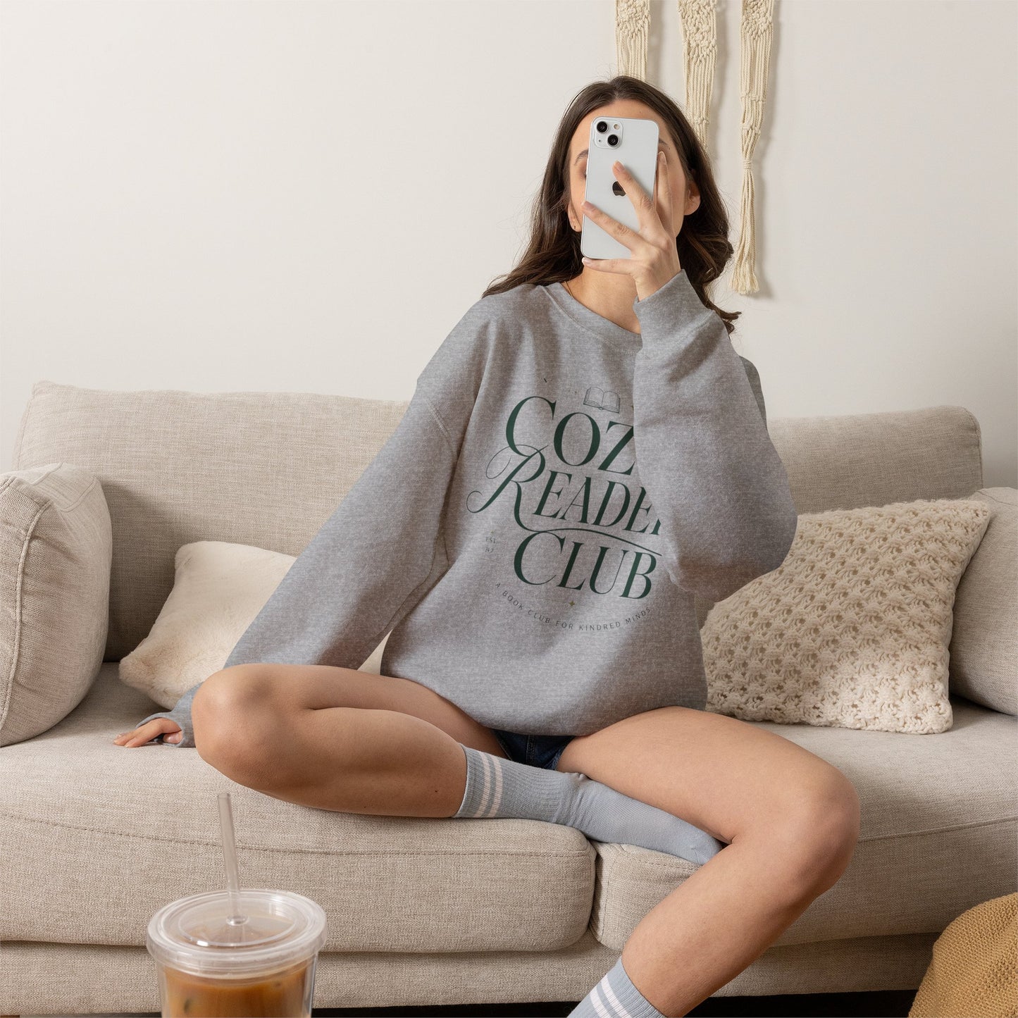 Cozy Readers Club Sweatshirt - Book Lover Crewneck