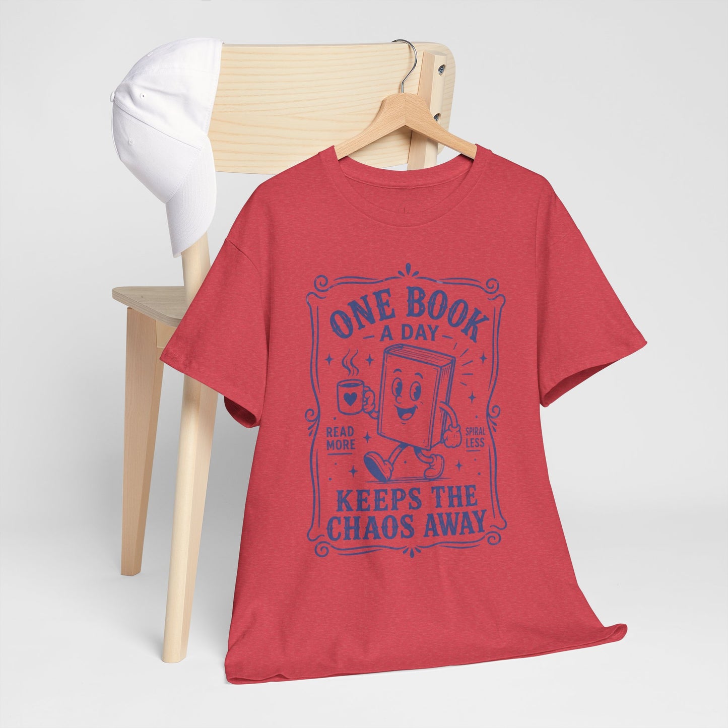 One Book a Day Keeps the Chaos Away T-Shirt — Book Lover Gift
