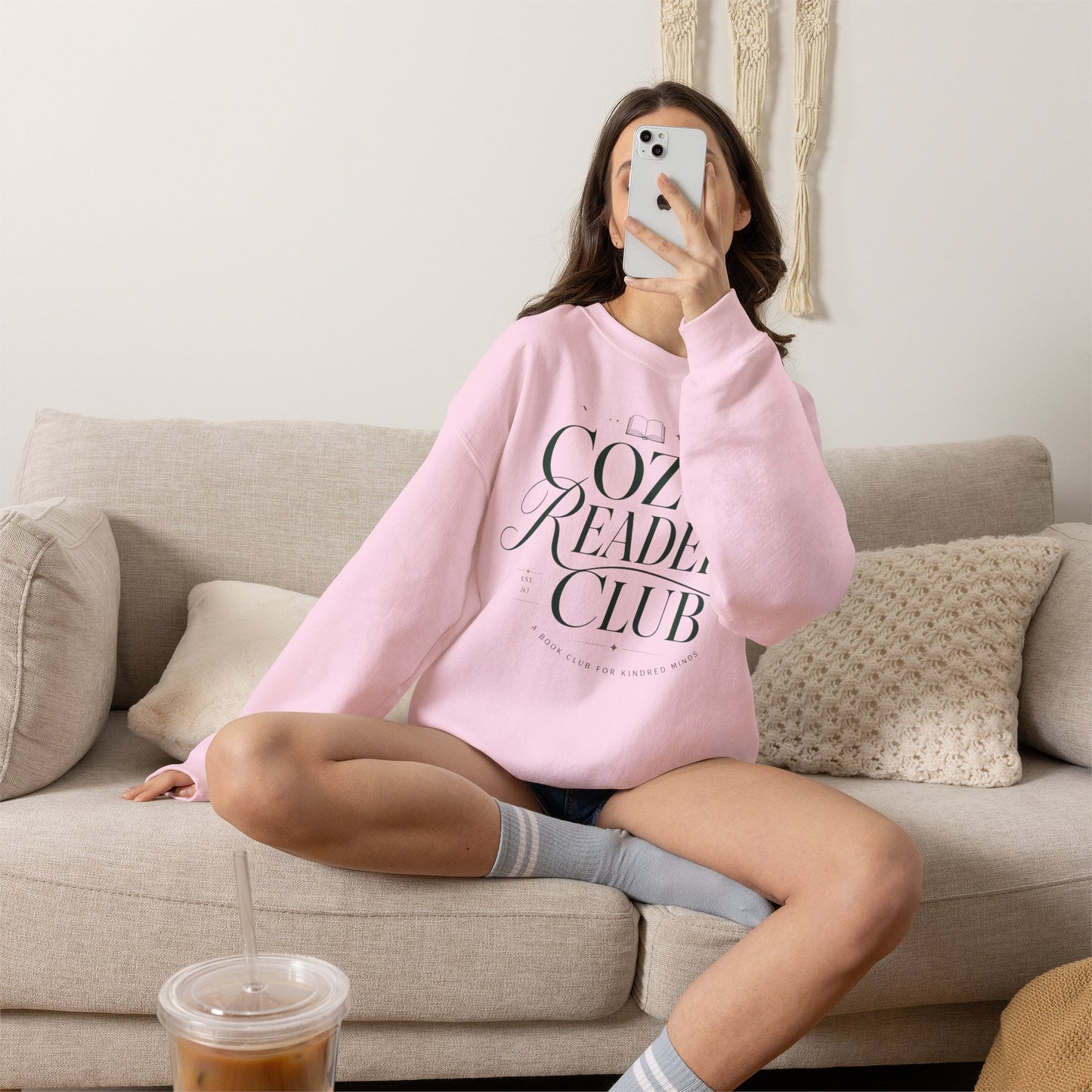 Cozy Readers Club Sweatshirt - Book Lover Crewneck