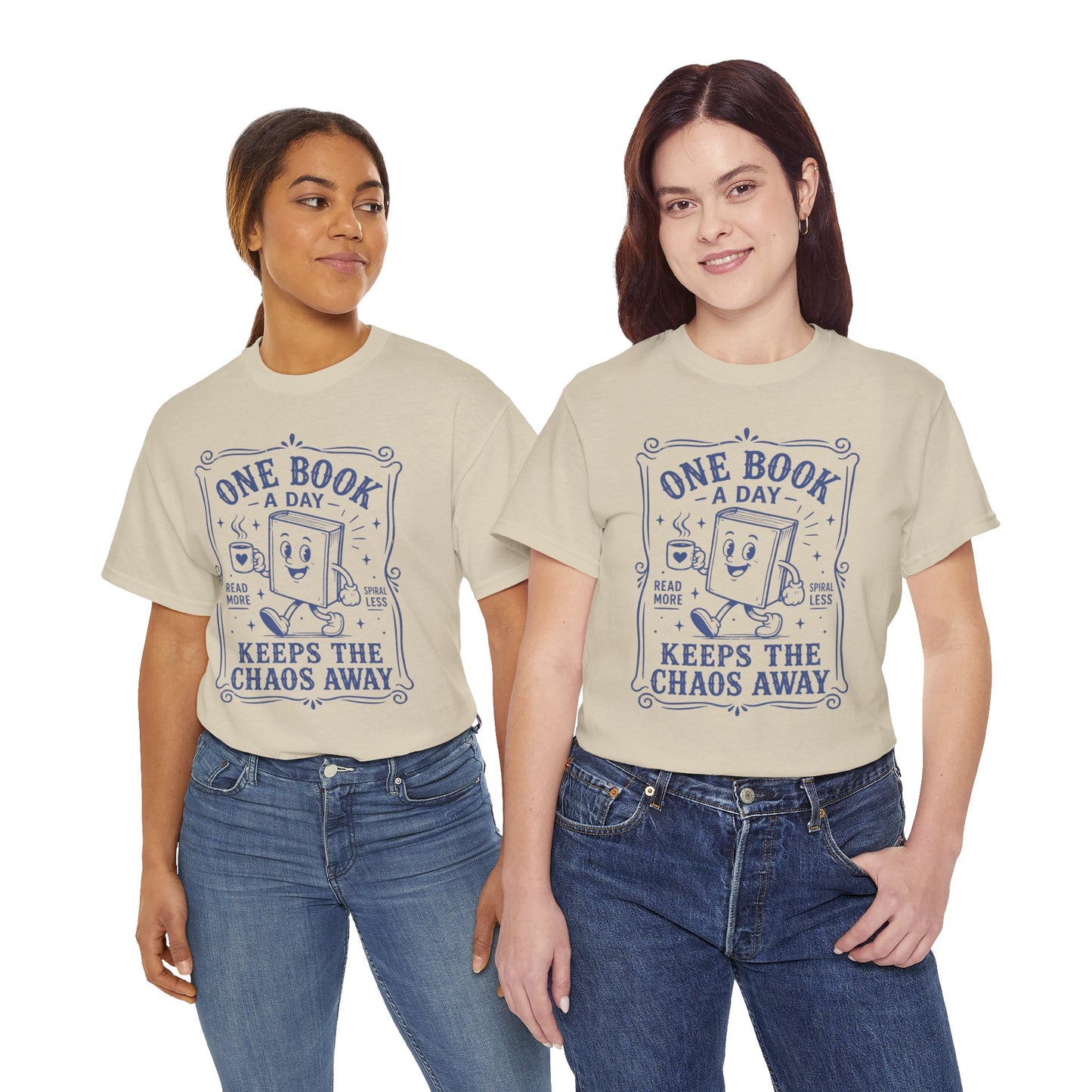 One Book a Day Keeps the Chaos Away T-Shirt — Book Lover Gift