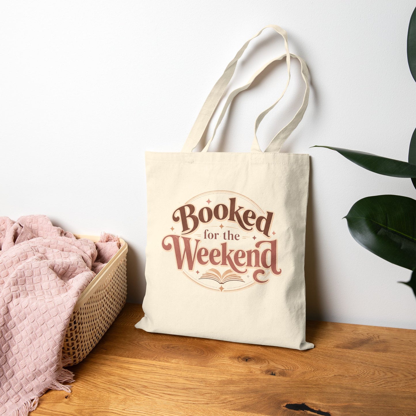 Booked for the Weekend Cotton Tote - Book Lover Gift