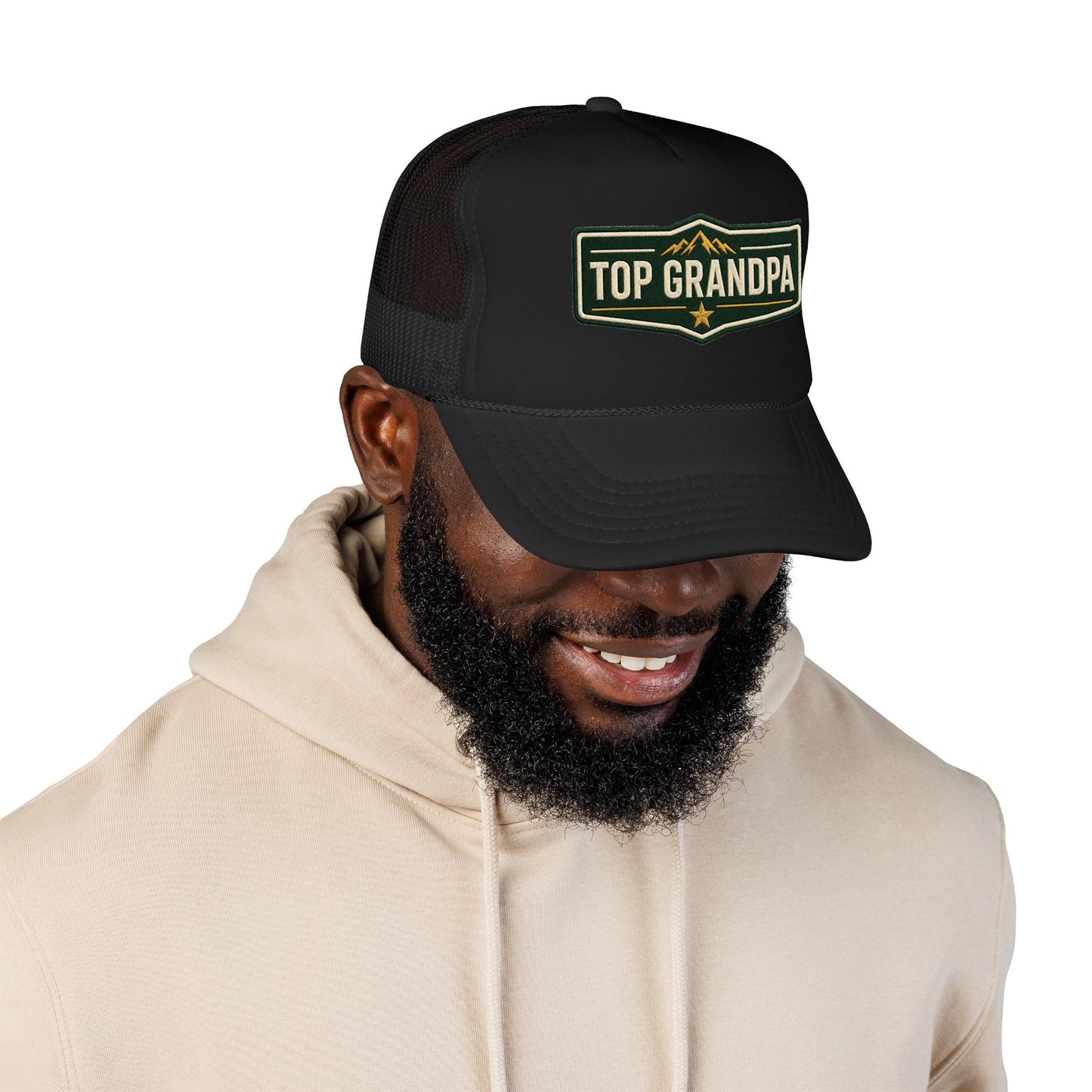Top Grandpa Trucker Hat – Vintage Patch Fathers Day Gift