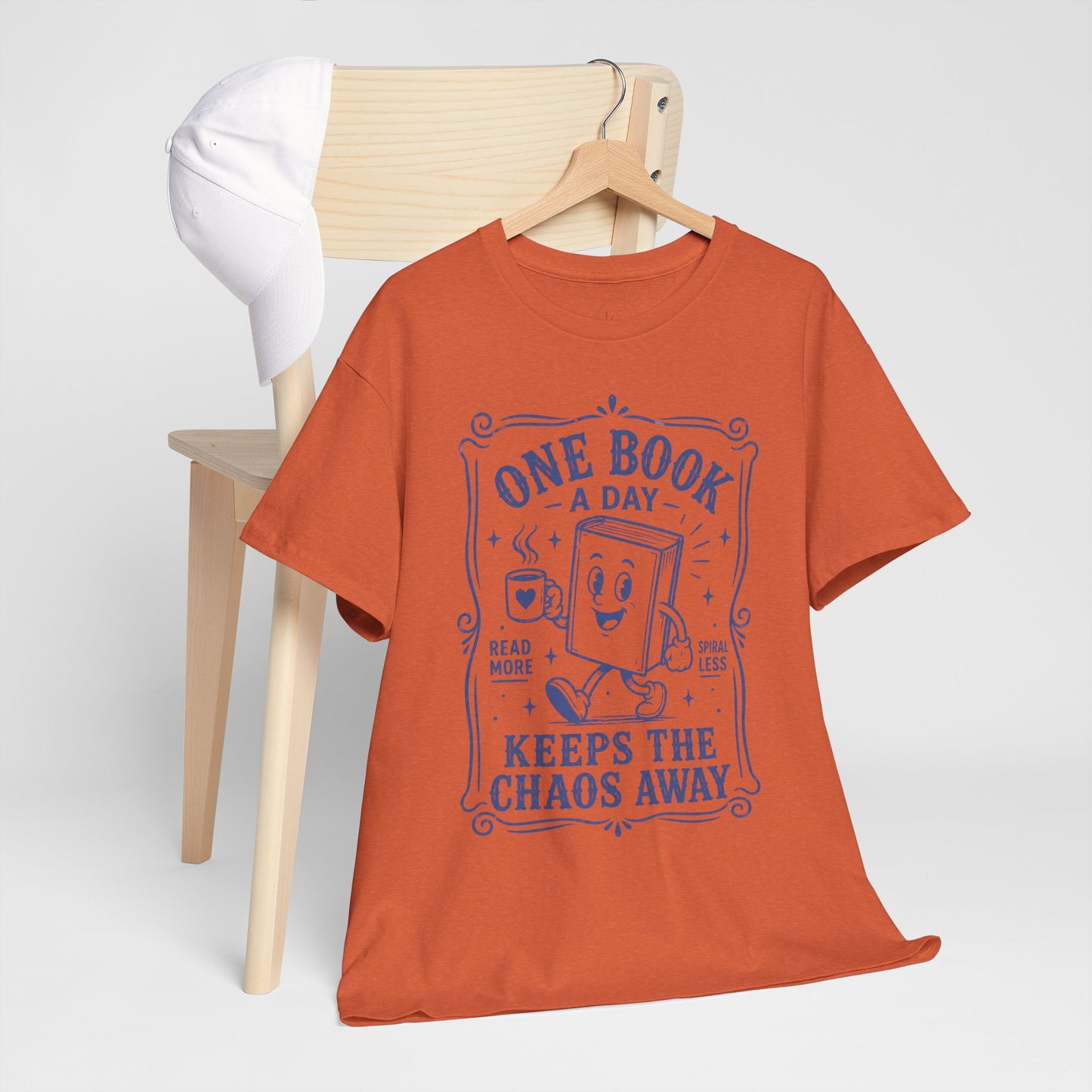 One Book a Day Keeps the Chaos Away T-Shirt — Book Lover Gift