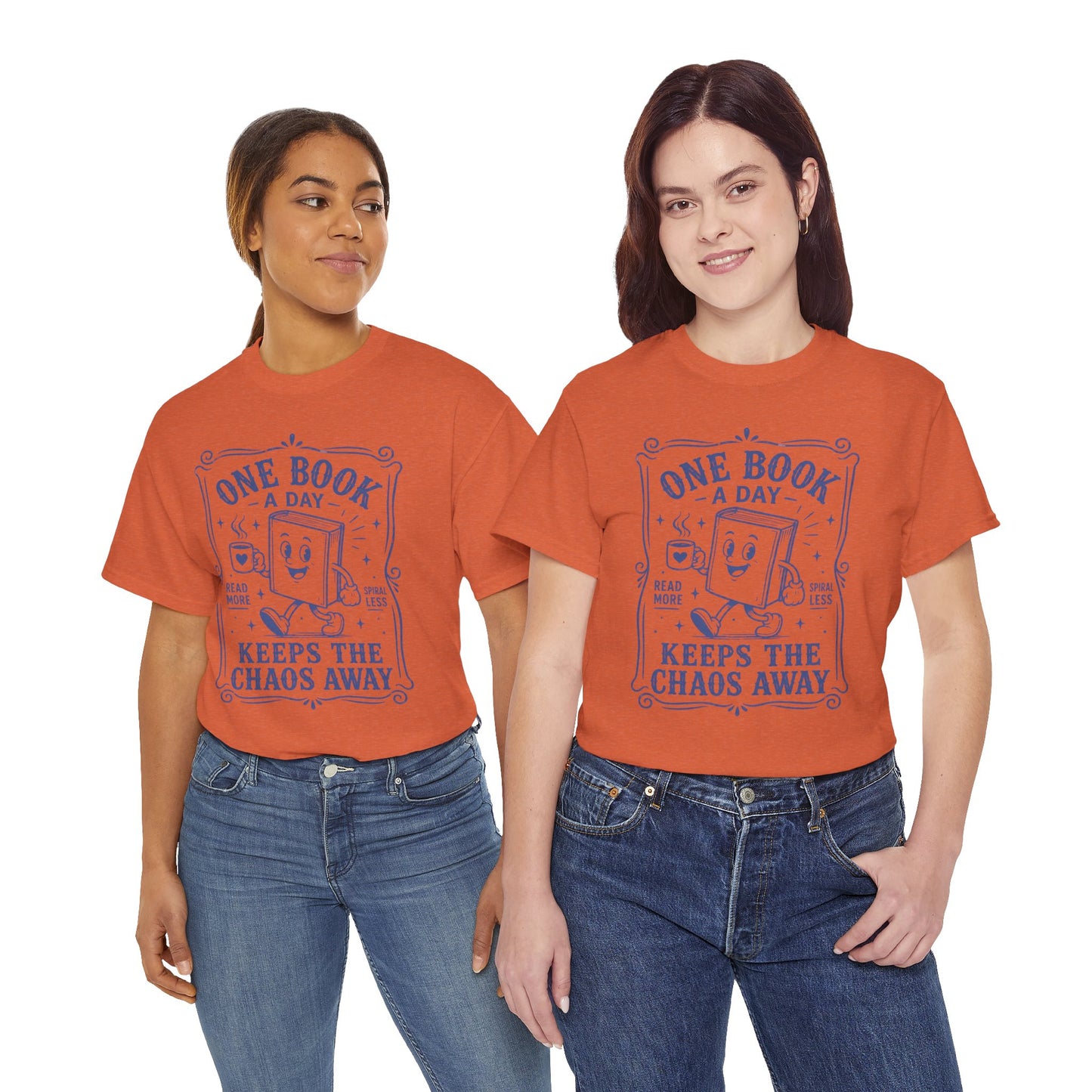 One Book a Day Keeps the Chaos Away T-Shirt — Book Lover Gift