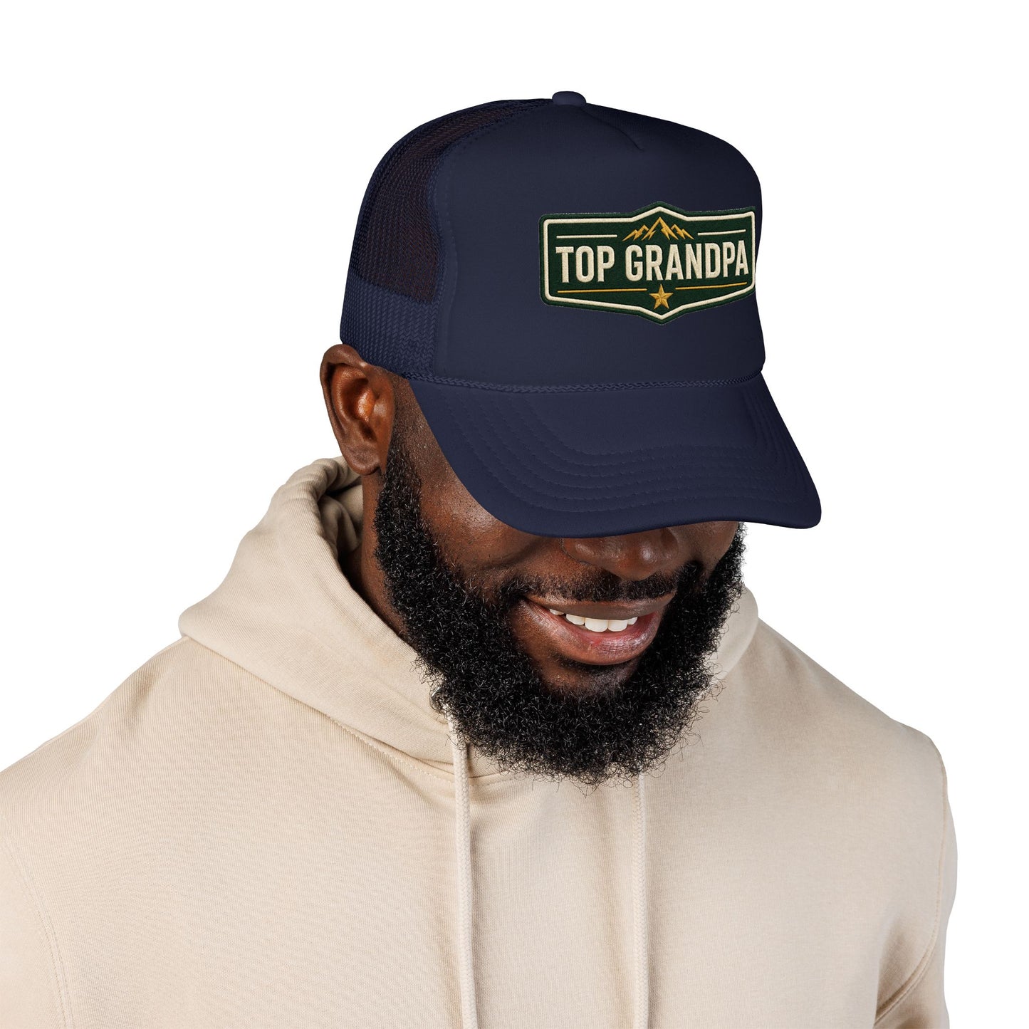 Top Grandpa Trucker Hat – Vintage Patch Fathers Day Gift
