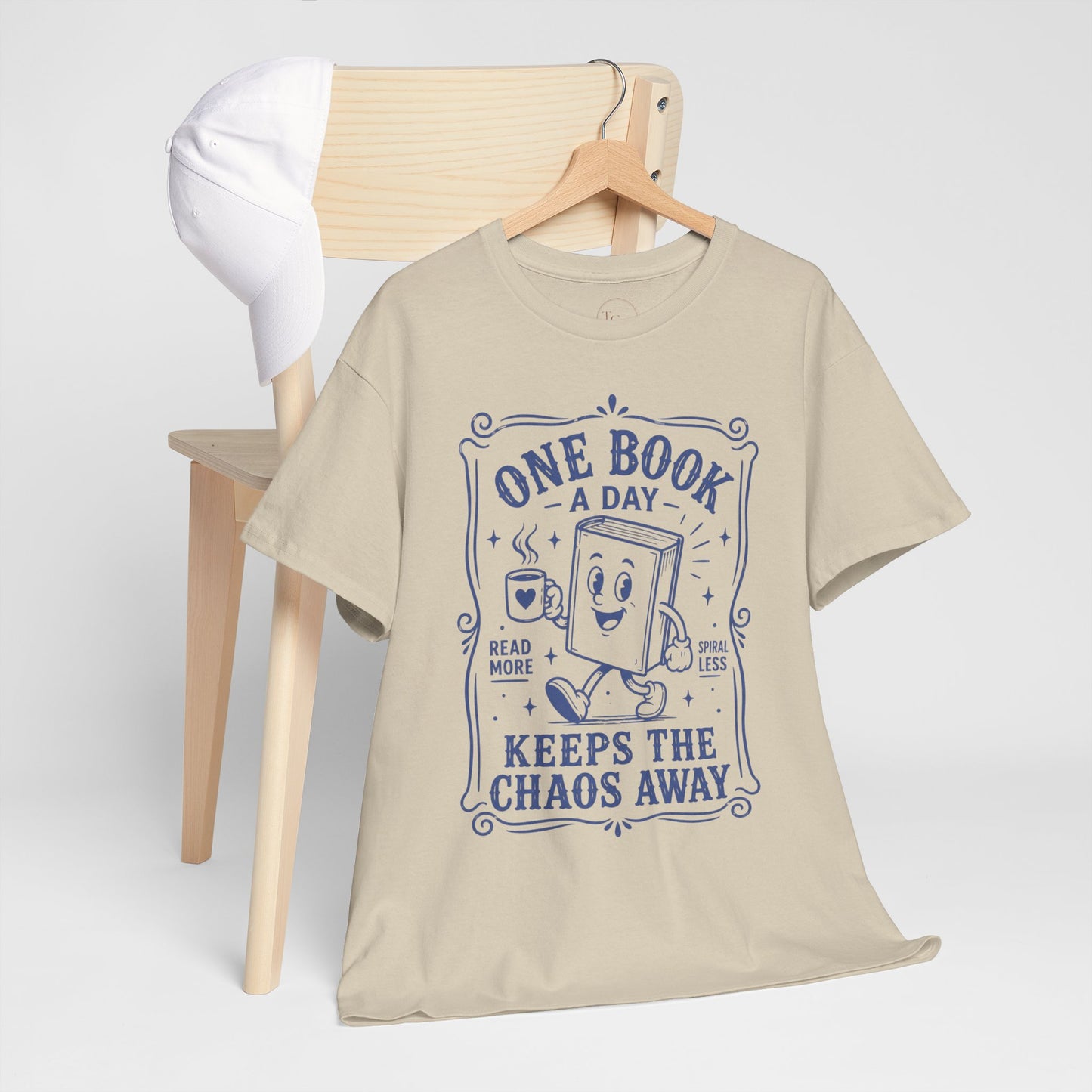 One Book a Day Keeps the Chaos Away T-Shirt — Book Lover Gift