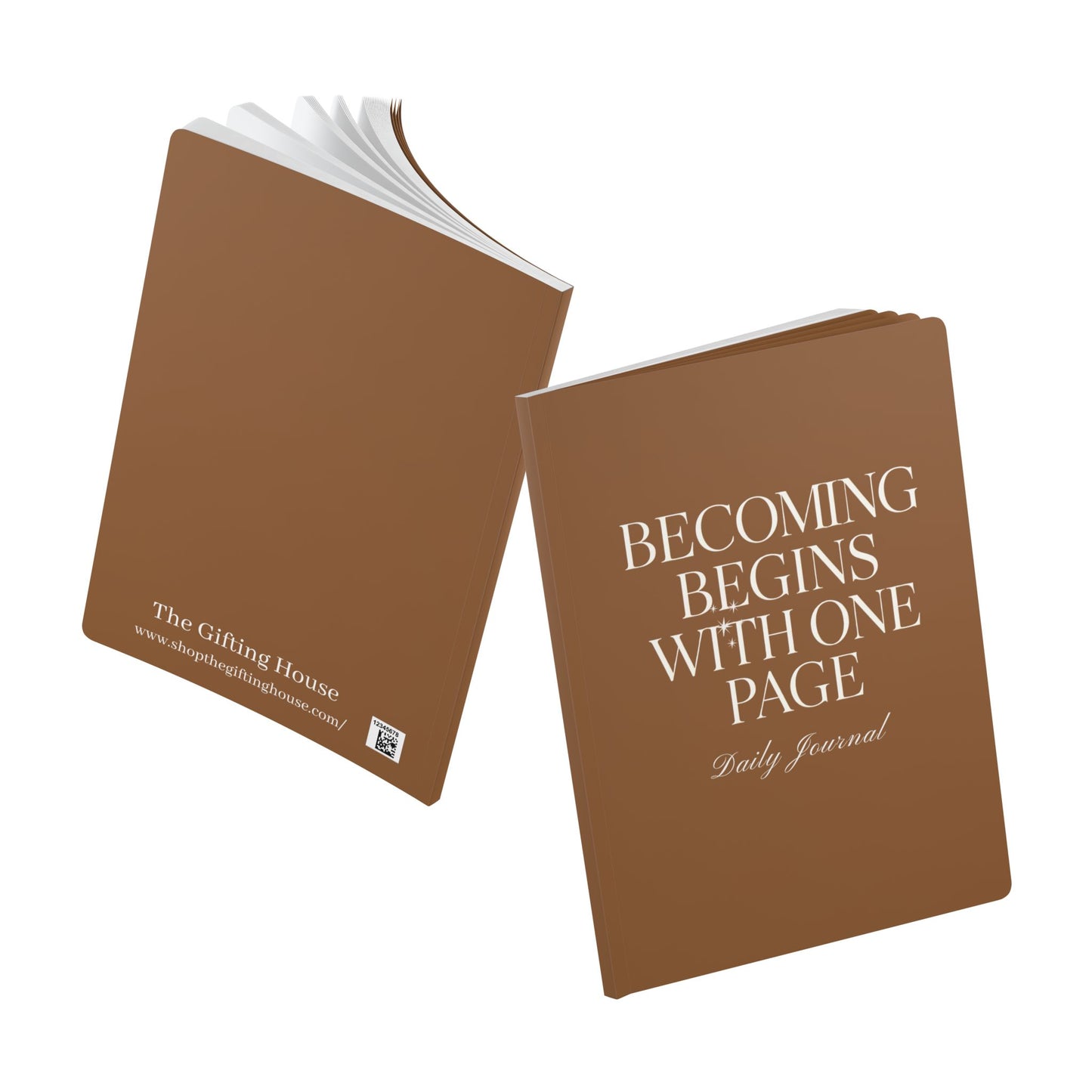 Becoming Begins with One Page Daily Journal - Brown