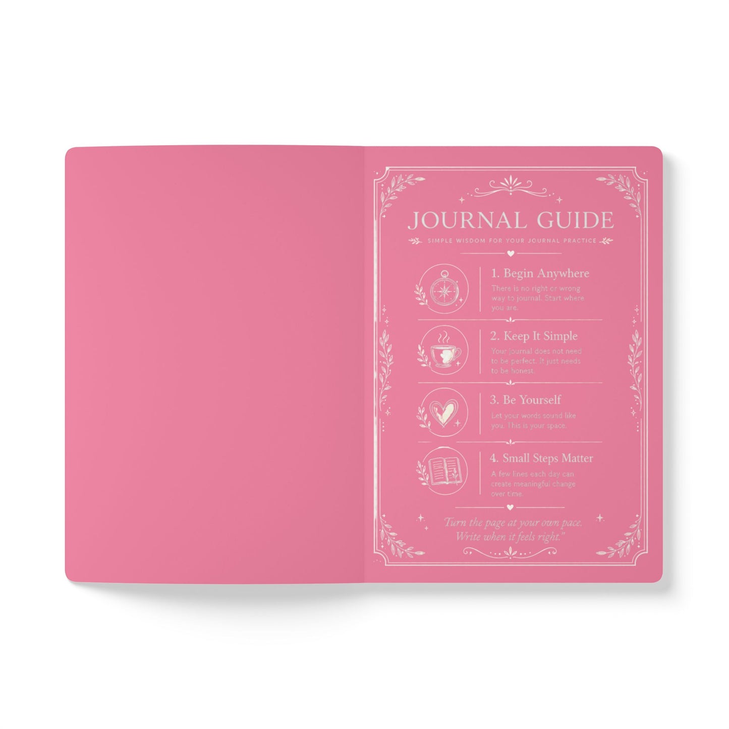 Becoming Begins with One Page Daily Journal - Pink