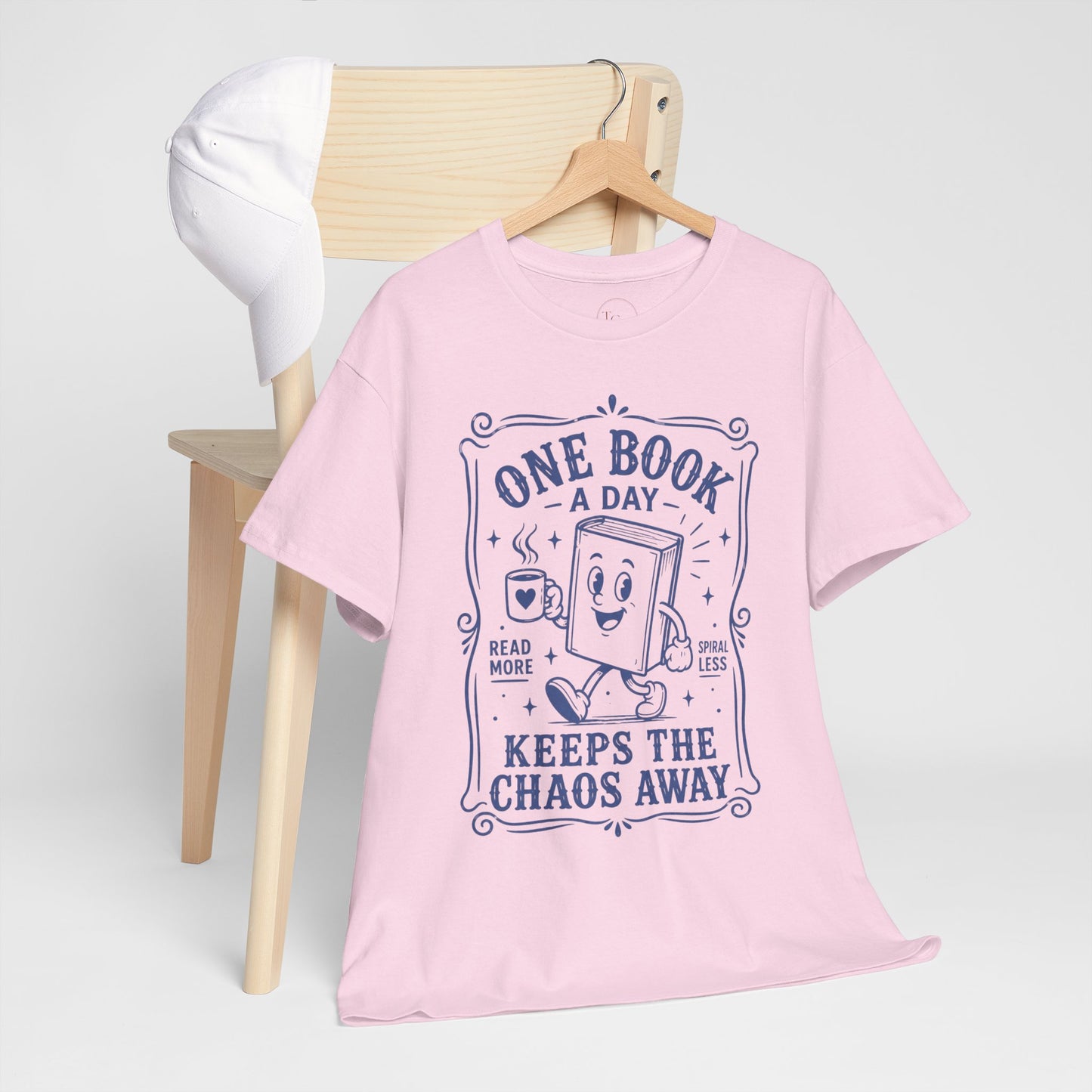 One Book a Day Keeps the Chaos Away T-Shirt — Book Lover Gift