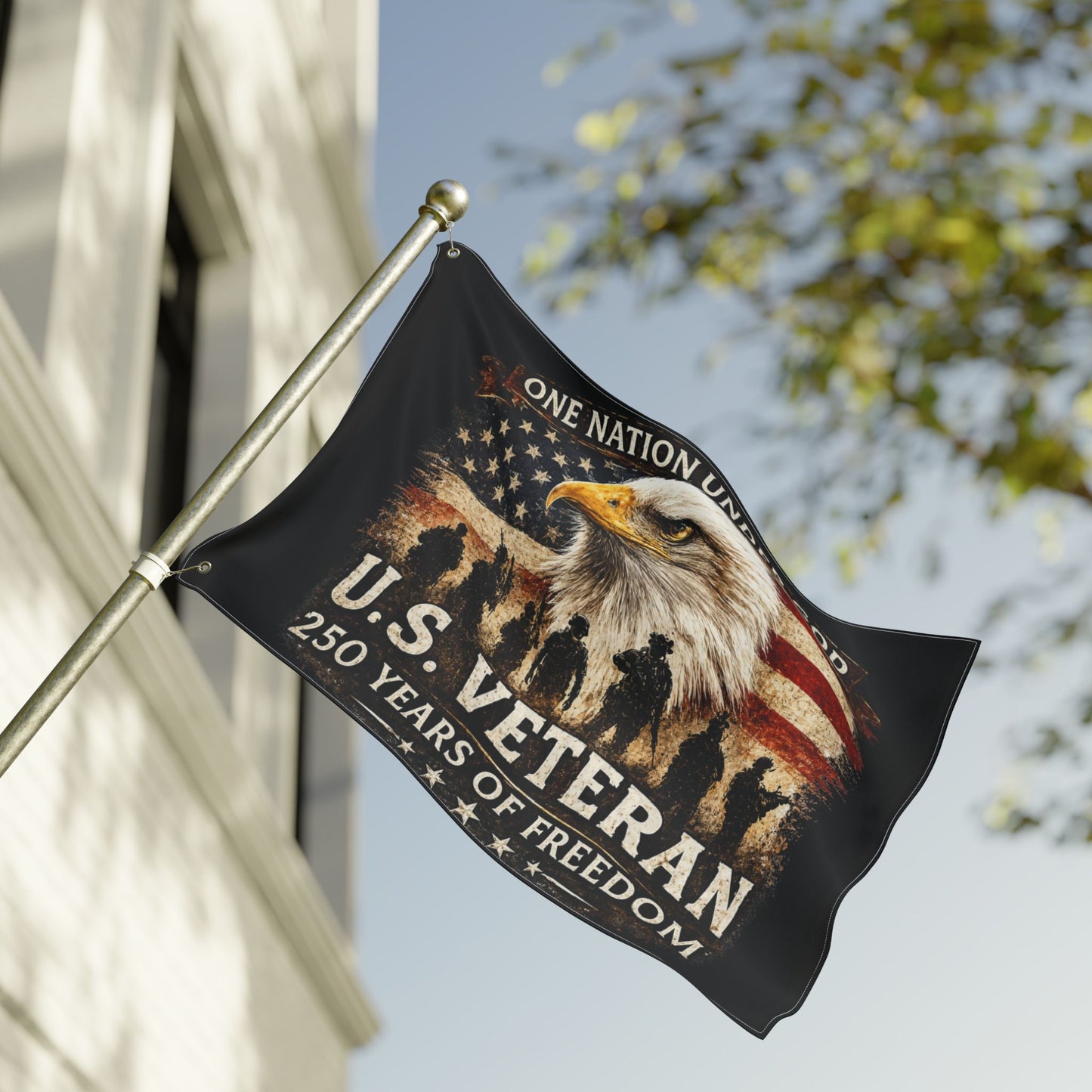 US Veteran 250th Anniversary Flag — 4th of July Patriotic Decor