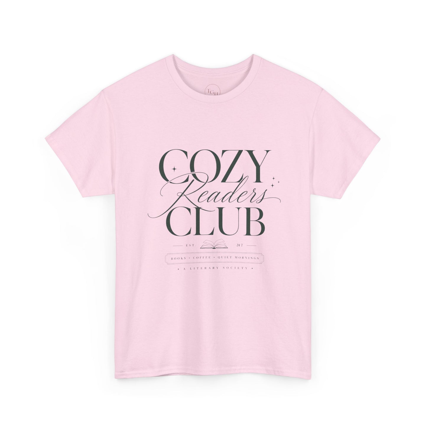 Cozy Readers Club T-Shirt - Elegant Book Lover Tee