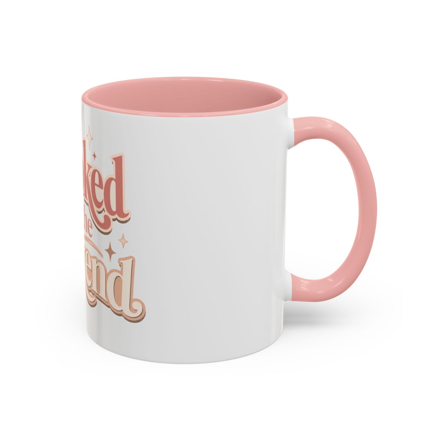 Booked for the Weekend Pink Accent Mug - Book Lover Coffee Cup