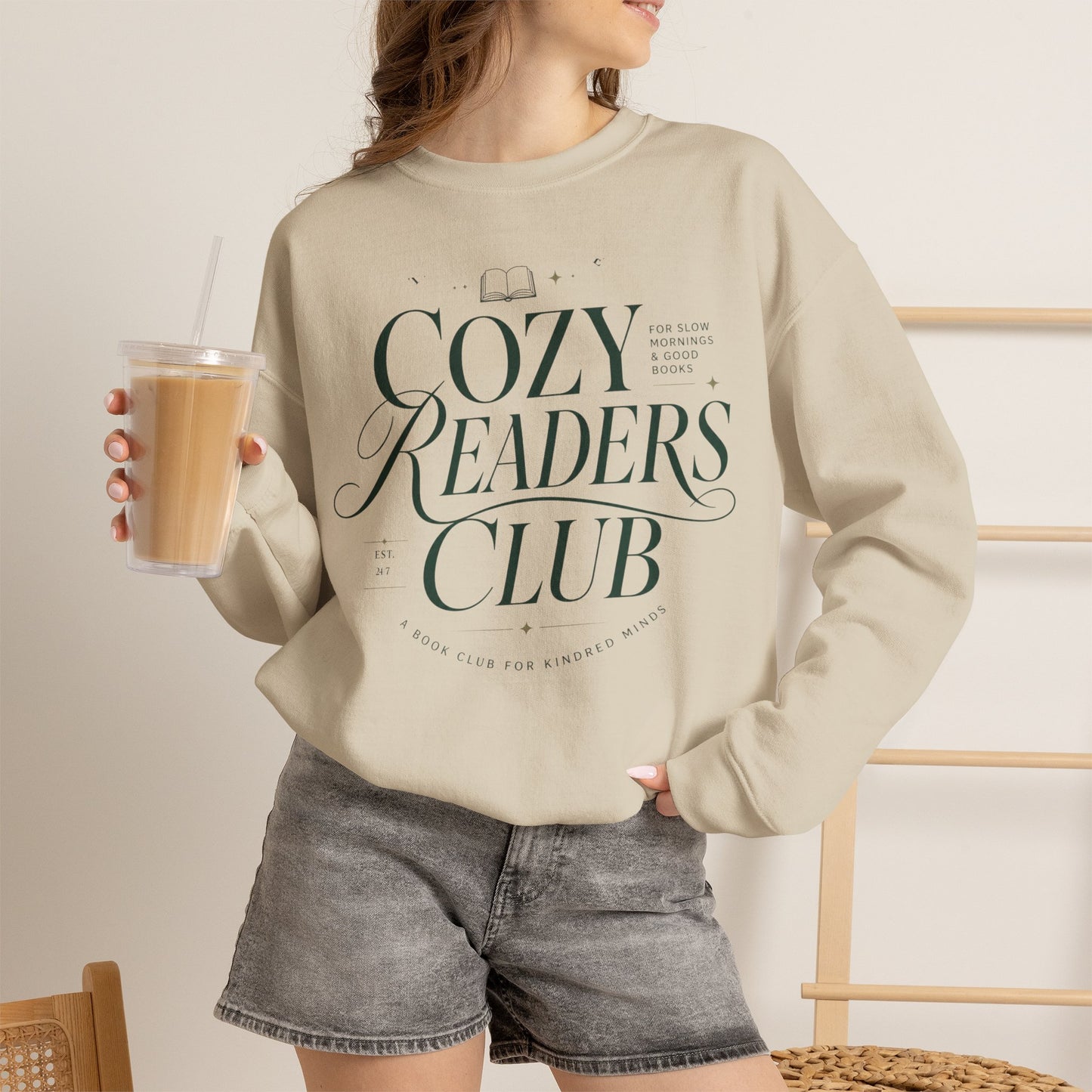 Cozy Readers Club Sweatshirt - Book Lover Crewneck