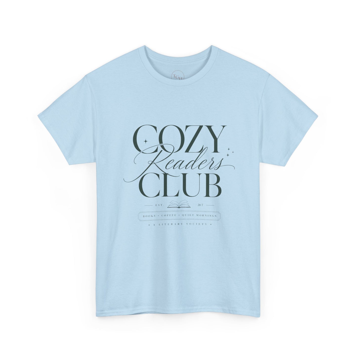 Cozy Readers Club T-Shirt - Elegant Book Lover Tee