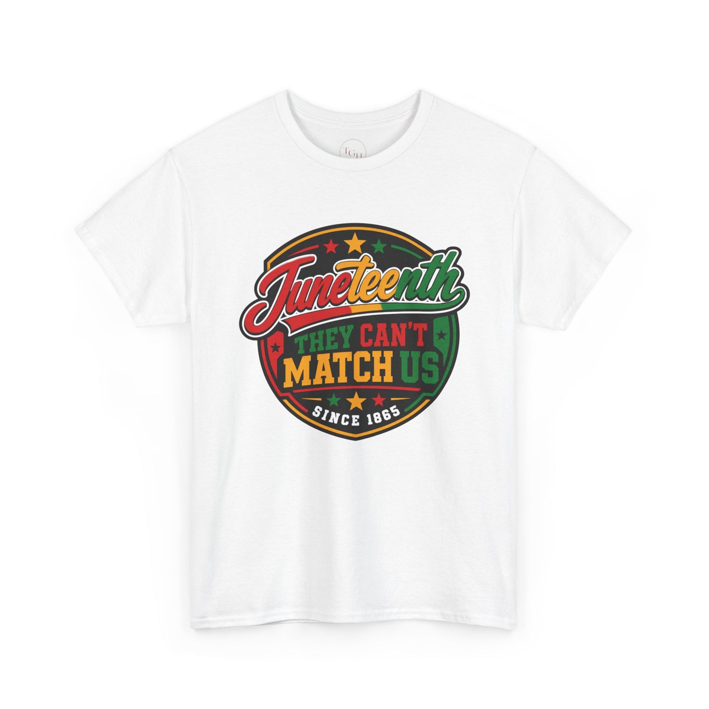"They Can't Match Us" Retro Badge T-Shirt (Since 1865) - Juneteenth Tee Gift