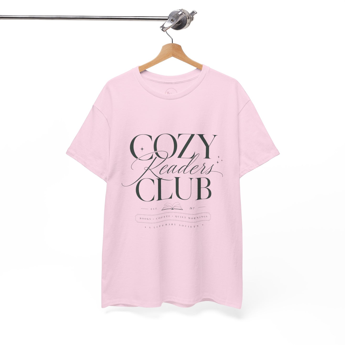 Cozy Readers Club T-Shirt - Elegant Book Lover Tee