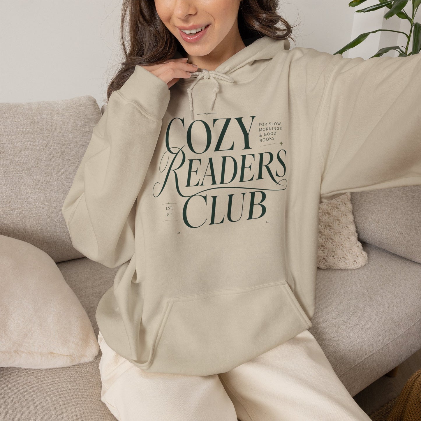 Cozy Readers Club Hoodie - Pullover for Book Lovers