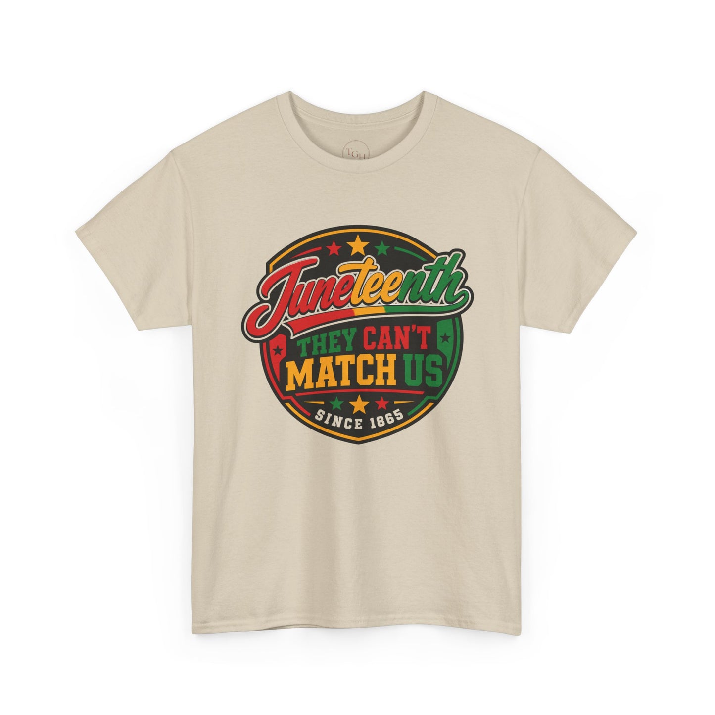 "They Can't Match Us" Retro Badge T-Shirt (Since 1865) - Juneteenth Tee Gift