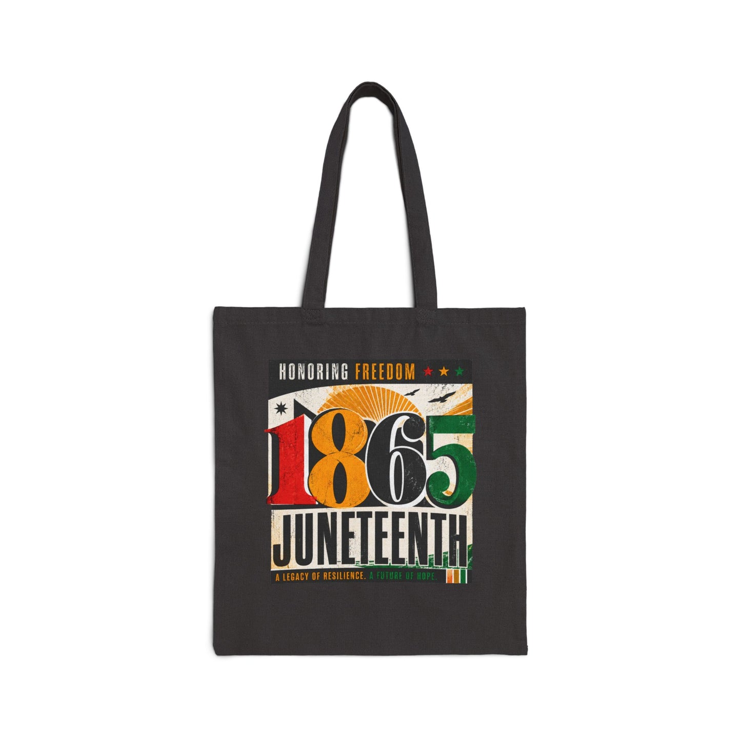 Honoring Freedom Cotton Canvas Tote — Juneteenth Gift