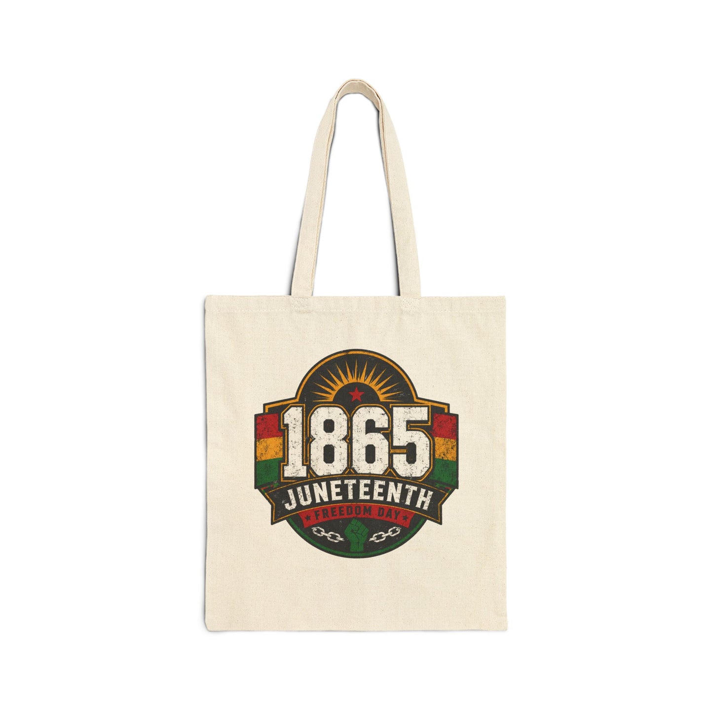 Juneteenth 1865 Canvas Tote Bag – Black History Celebration Gift