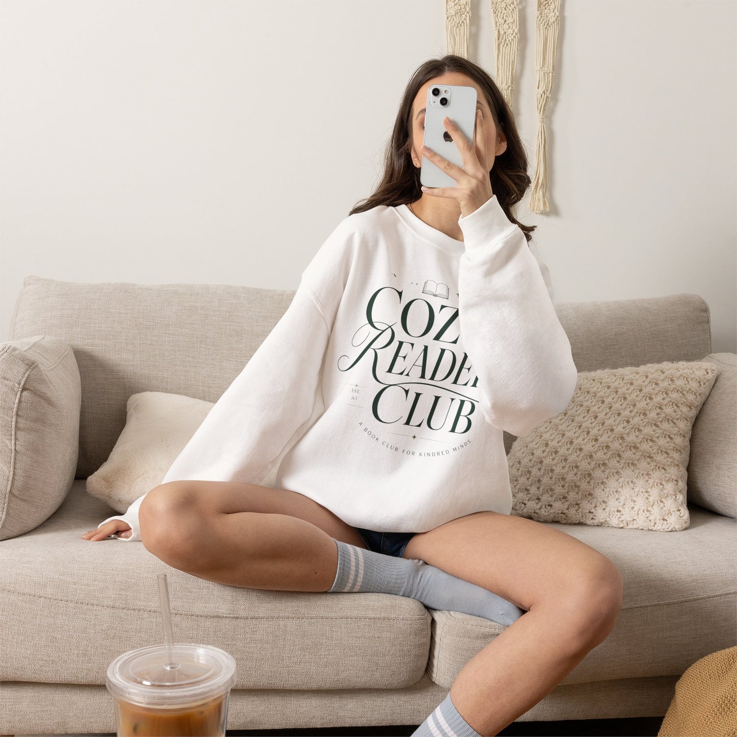 Cozy Readers Club Sweatshirt - Book Lover Crewneck