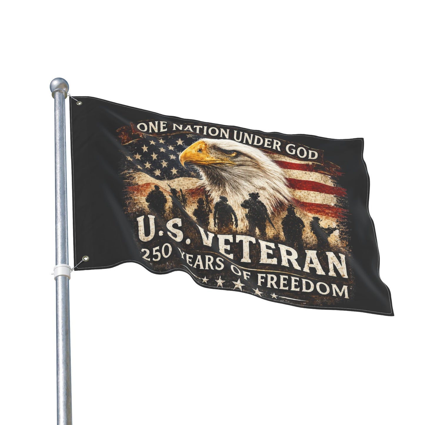 US Veteran 250th Anniversary Flag — 4th of July Patriotic Decor
