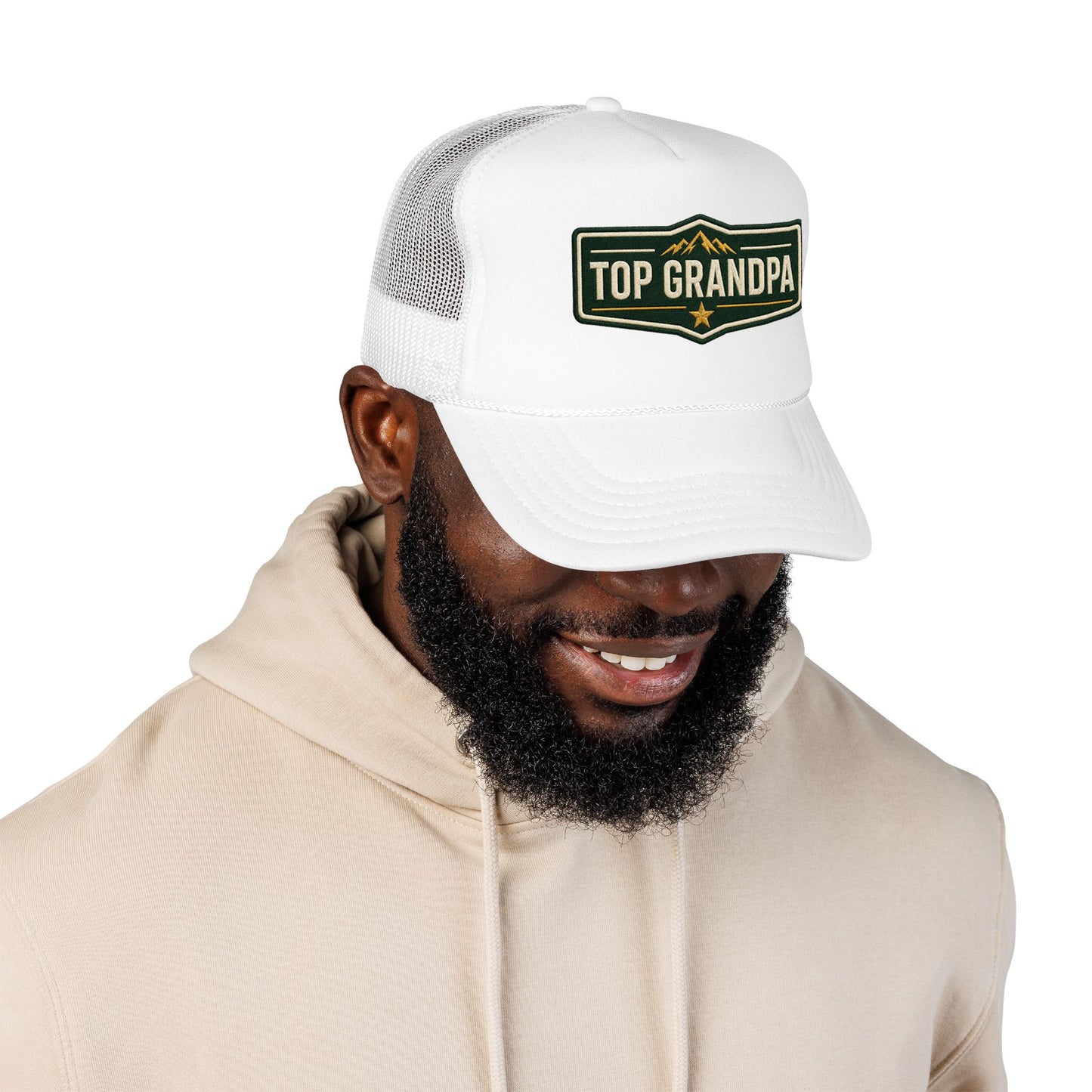 Top Grandpa Trucker Hat – Vintage Patch Fathers Day Gift