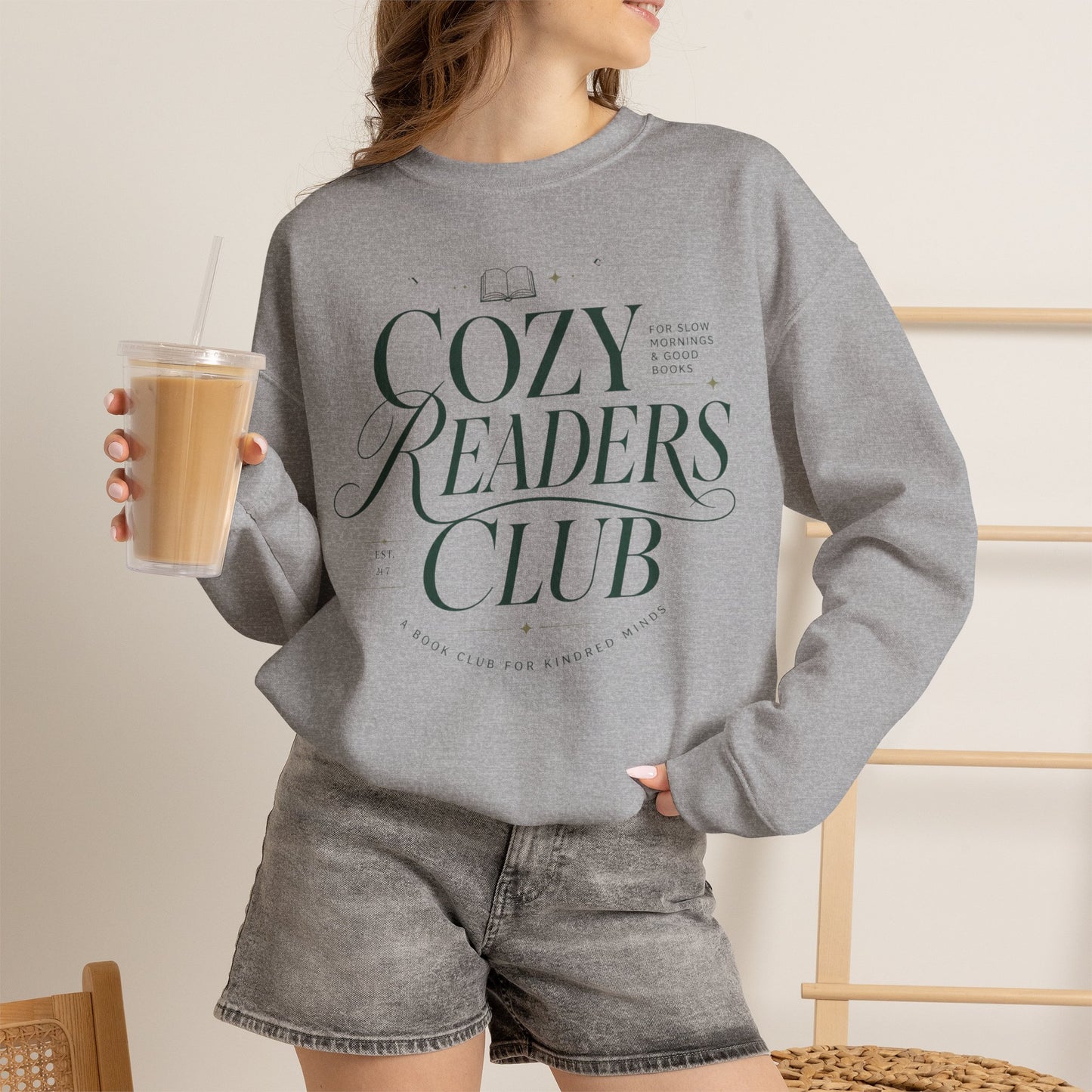 Cozy Readers Club Sweatshirt - Book Lover Crewneck