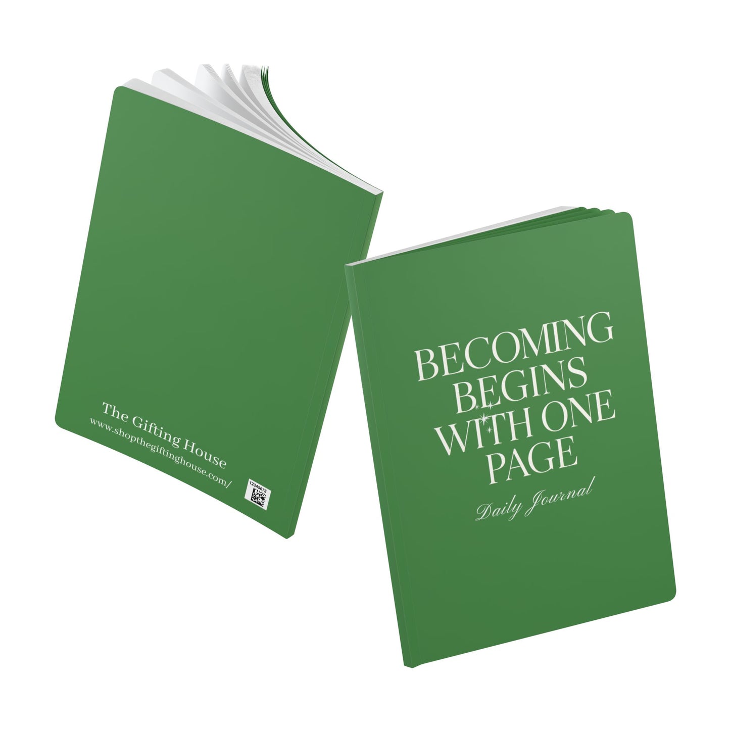 Becoming Begins with One Page Daily Journal - Green
