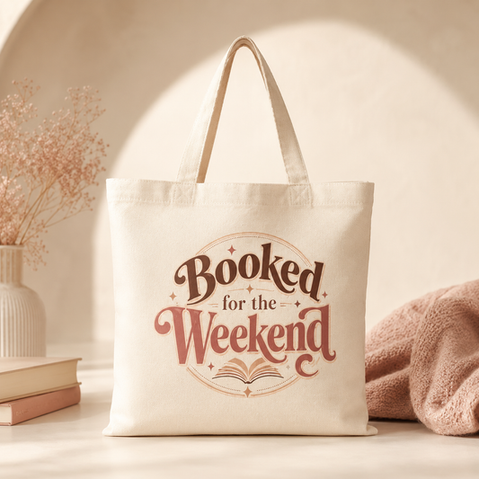 Booked for the Weekend Cotton Tote - Book Lover Gift