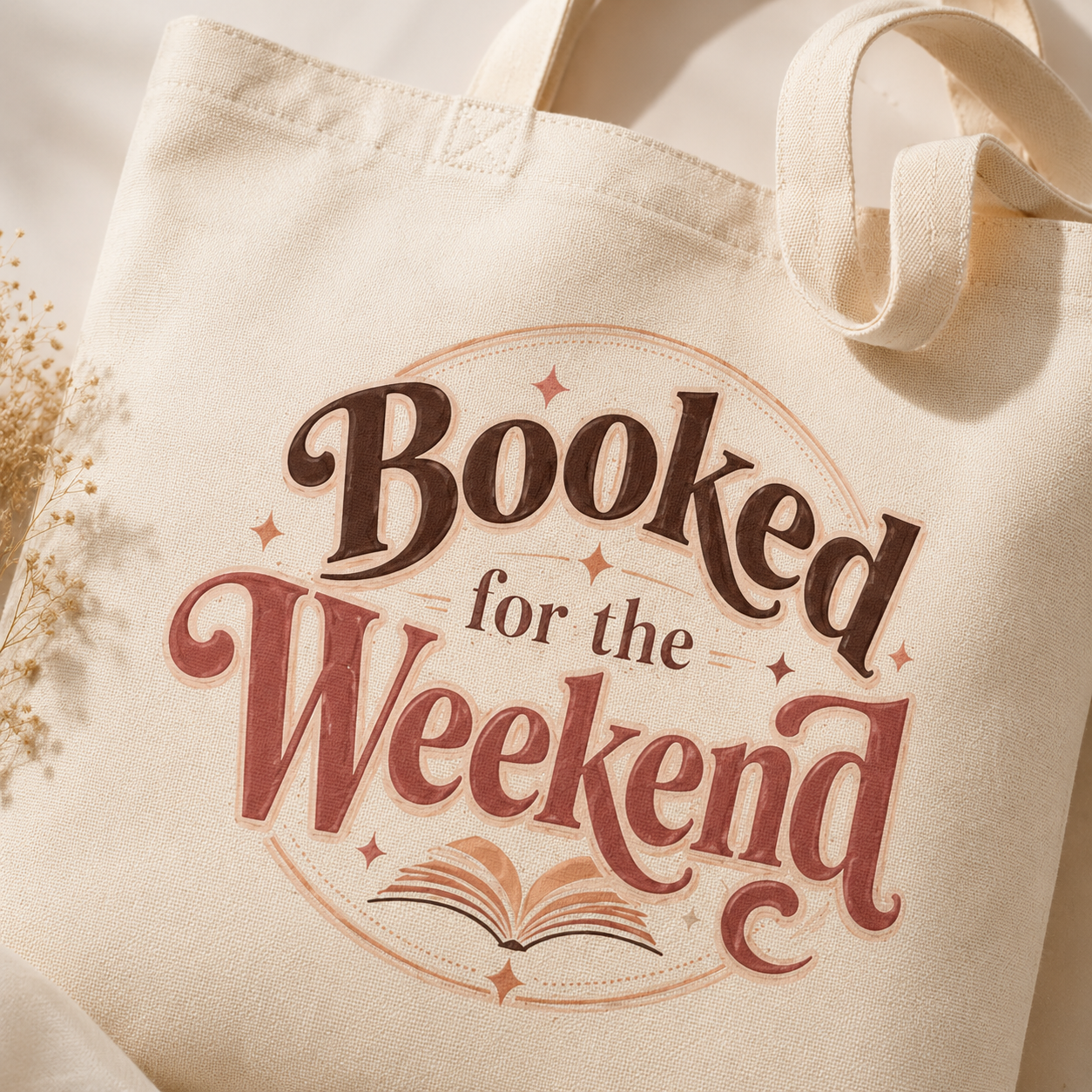 Booked for the Weekend Cotton Tote - Book Lover Gift