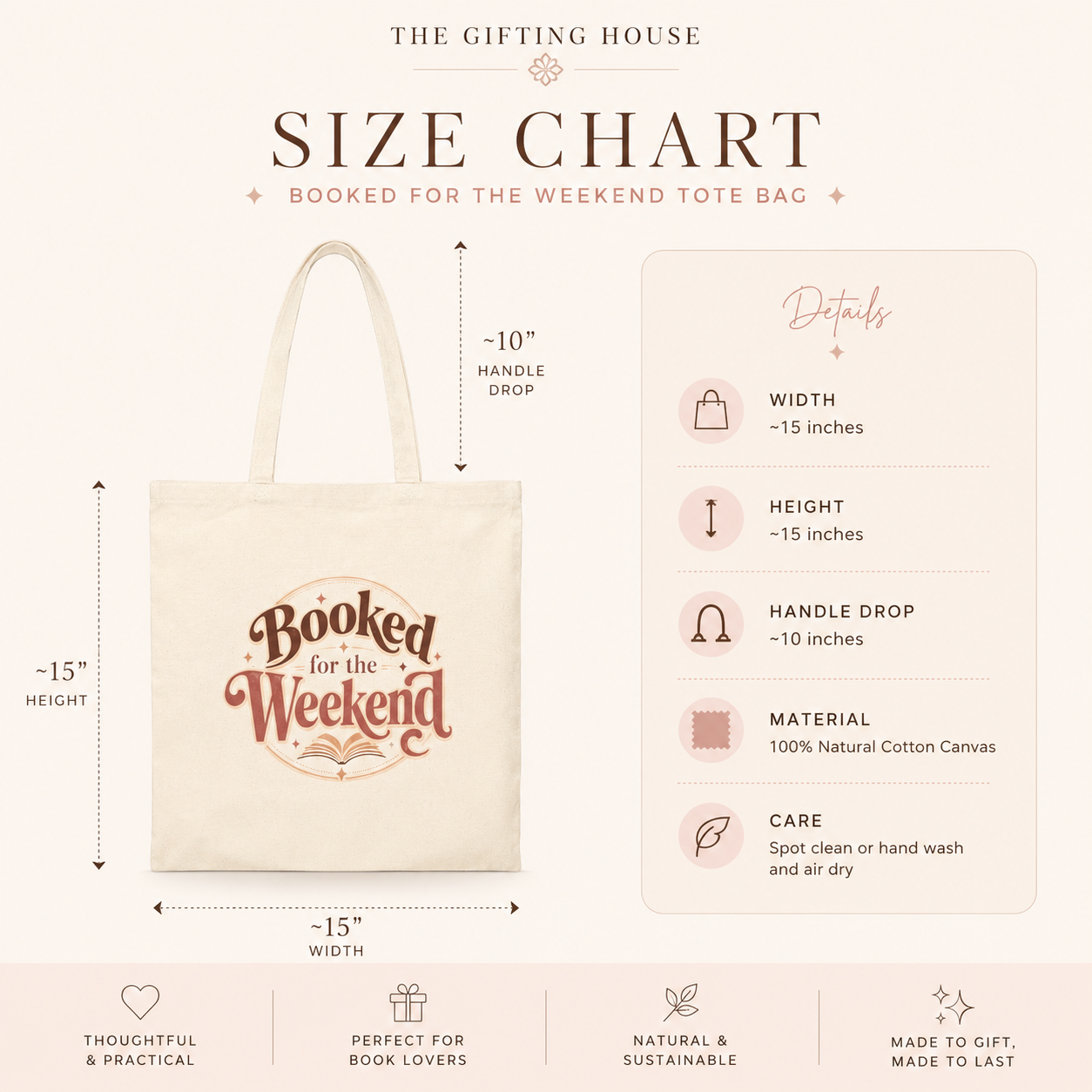Booked for the Weekend Cotton Tote - Book Lover Gift